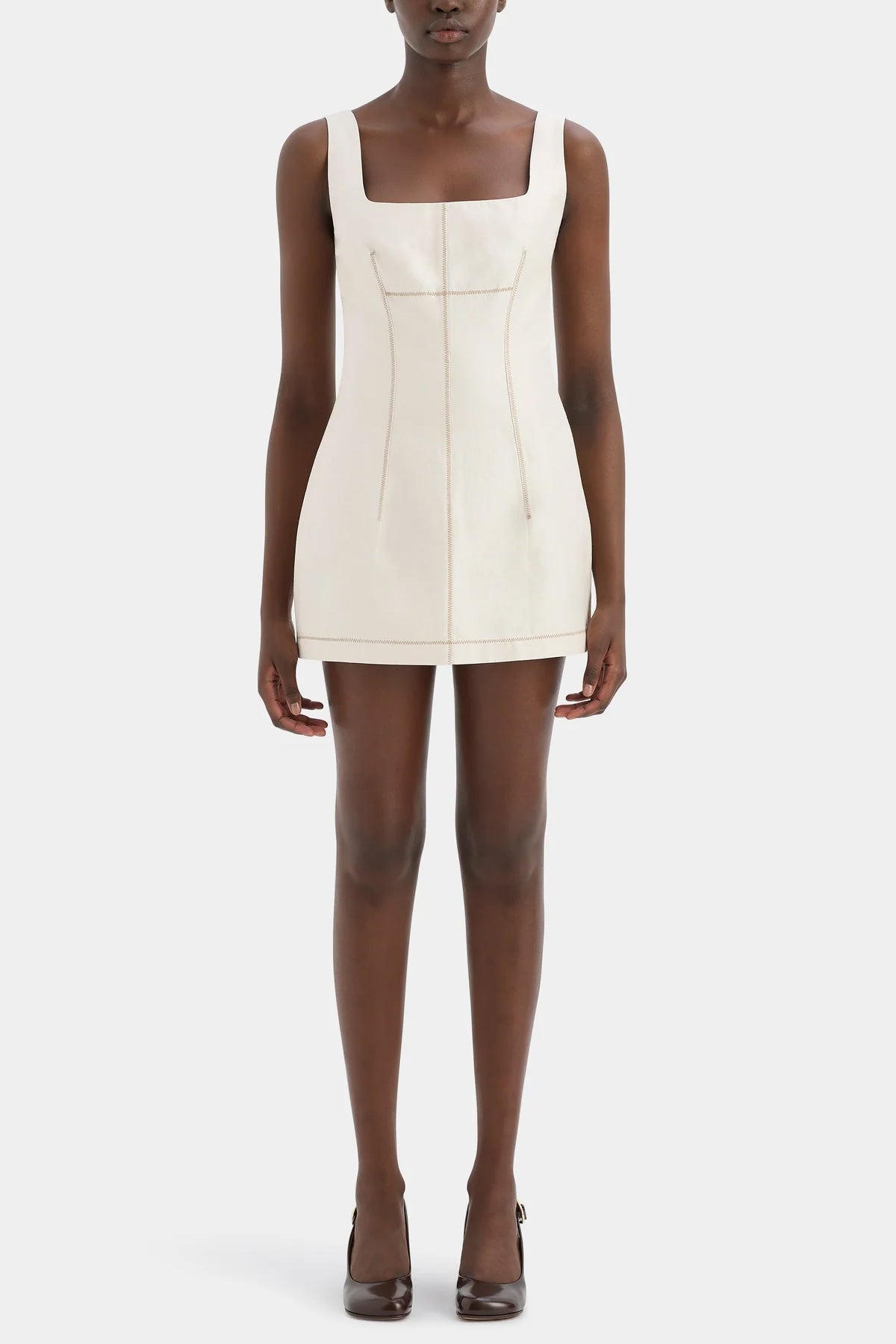 Emilia Corset Mini Dress in Natural - shop - olivia.com