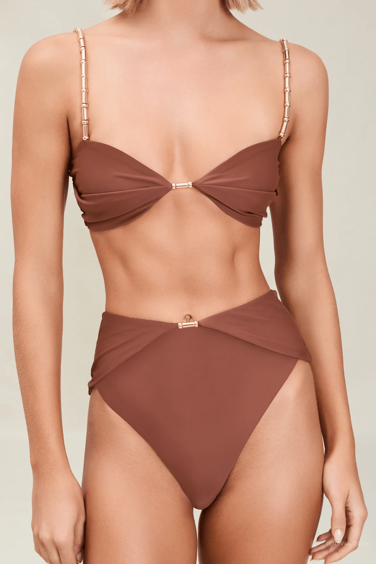 Emmie Bikini Top in Umber - shop - olivia.com