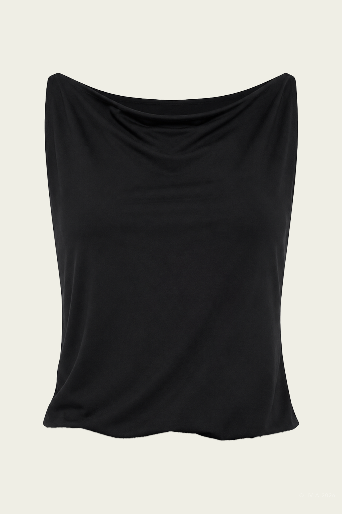 Fluid Jersey Tank in Black