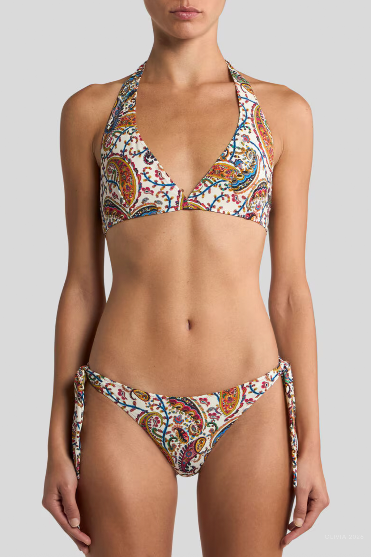 Floral Paisley Bikini Set in Multicolor