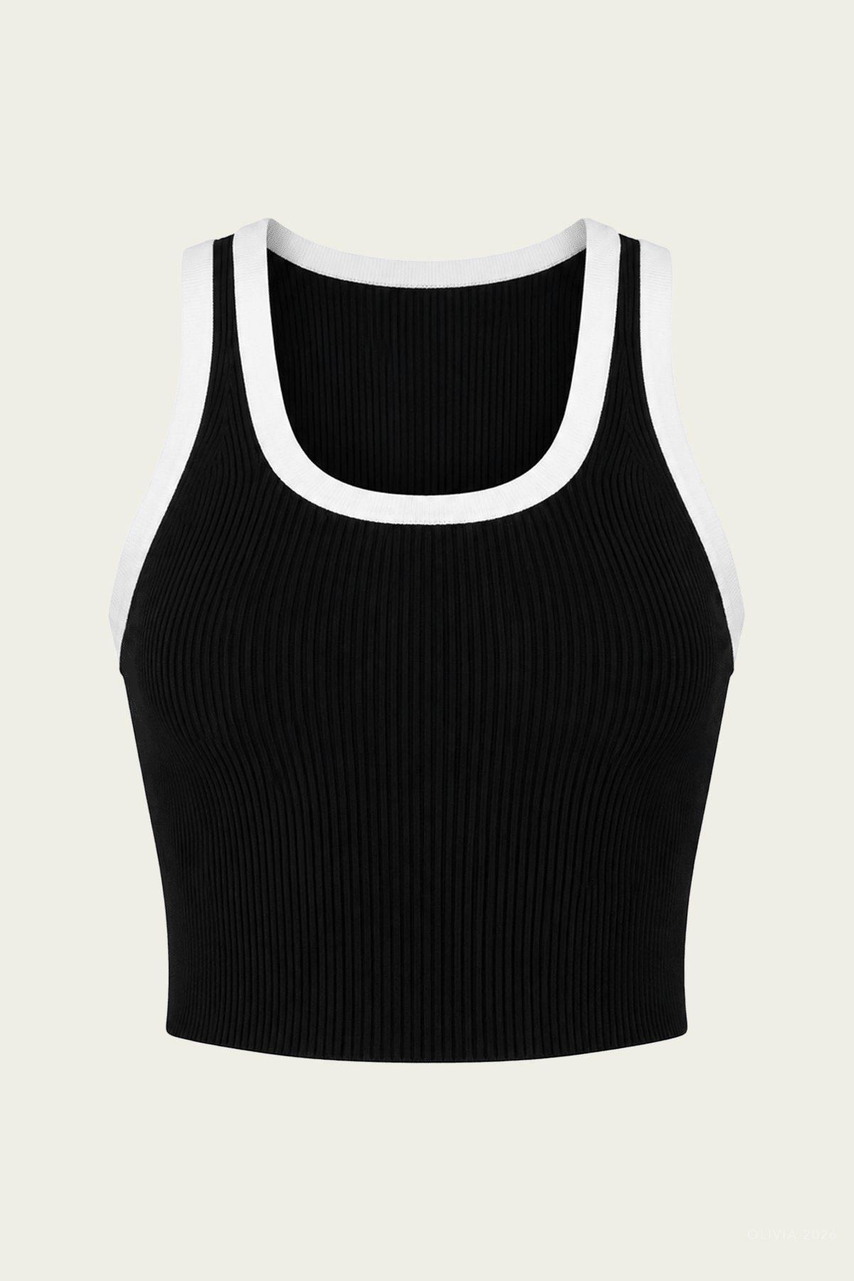 Eve Crop Top in Black White - shop-olivia.com