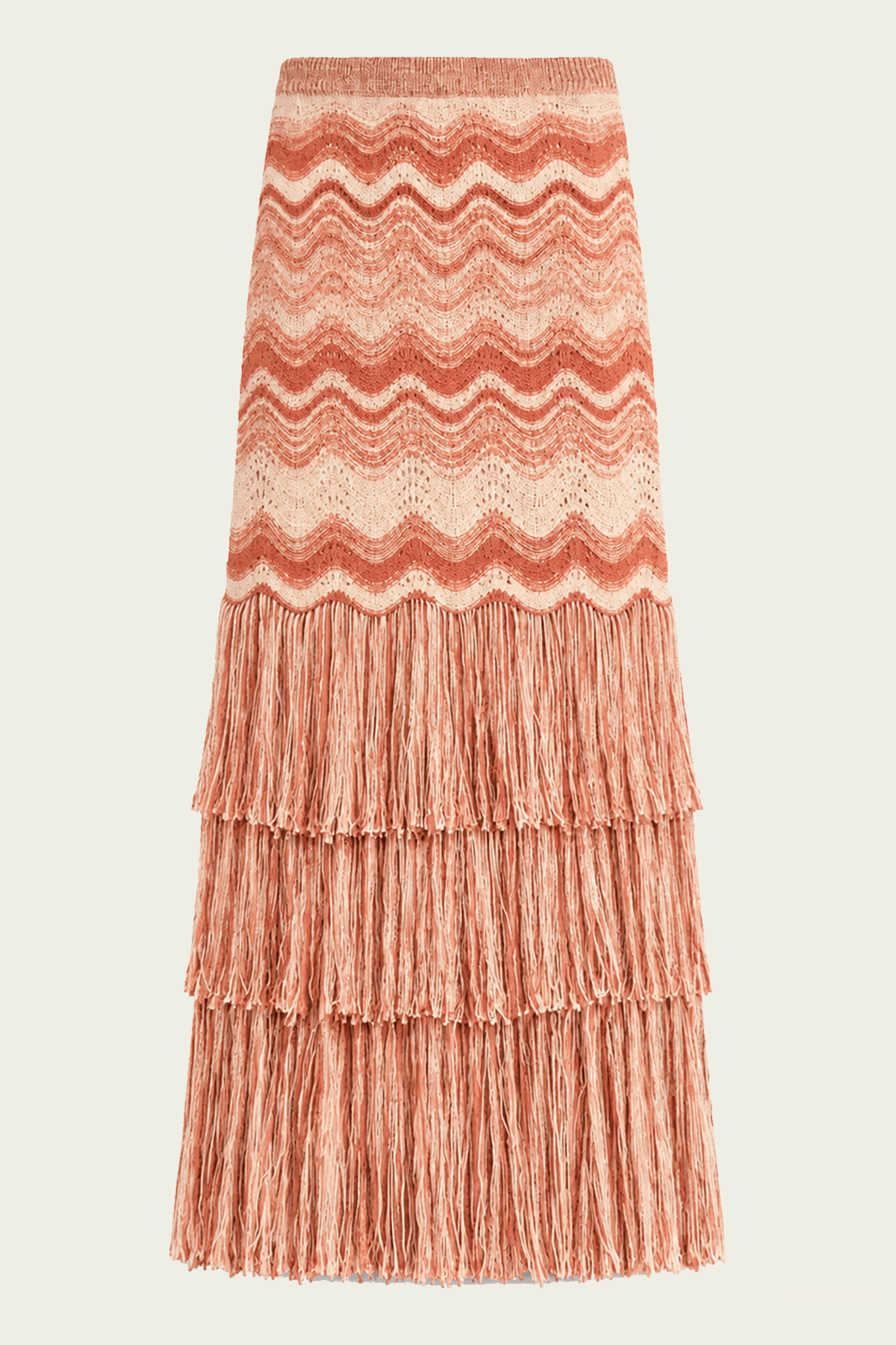 Evelina Knit Skirt in Terracotta Rose - shop-olivia.com