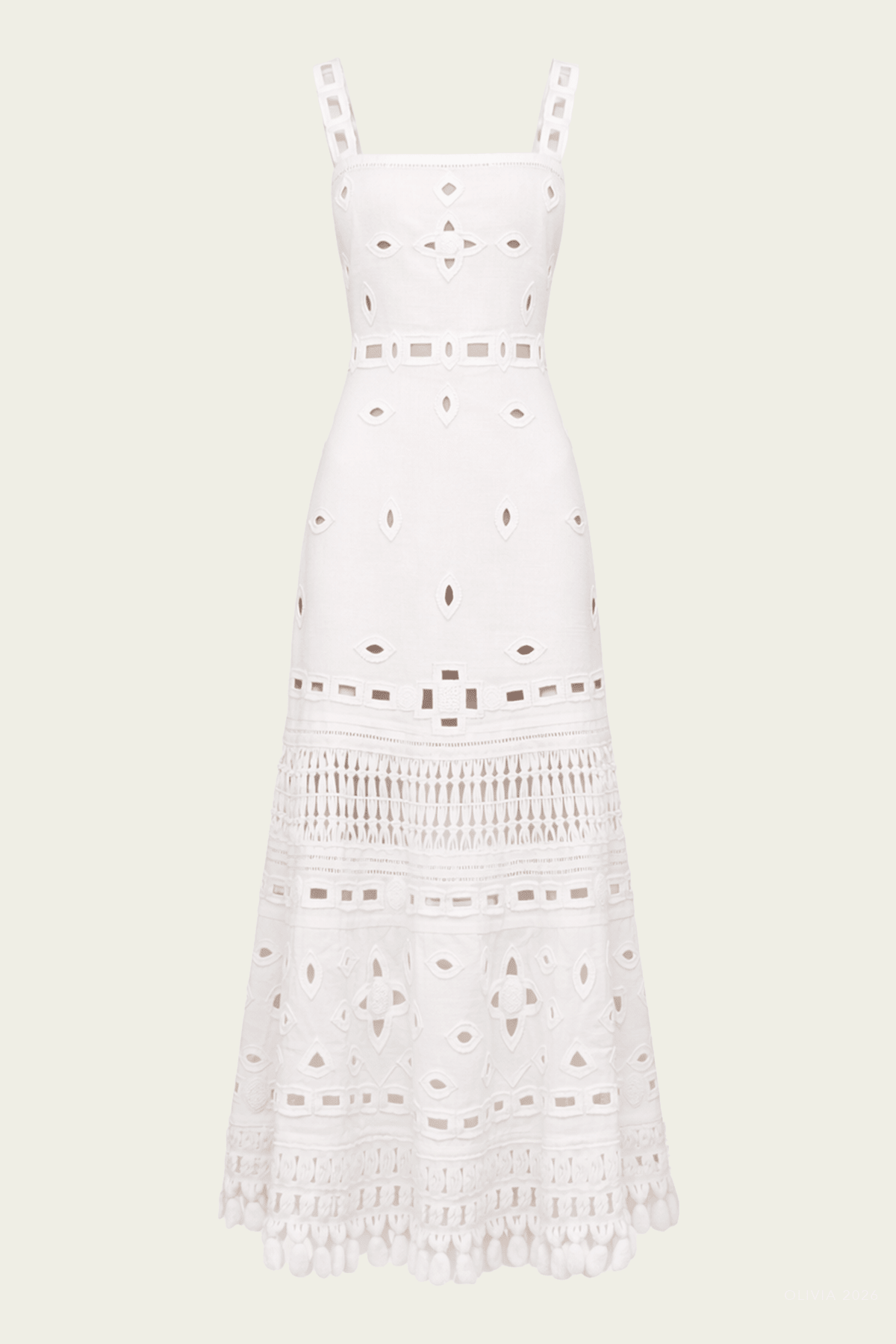 Evelyn Dress in Blanc - shop - olivia.com