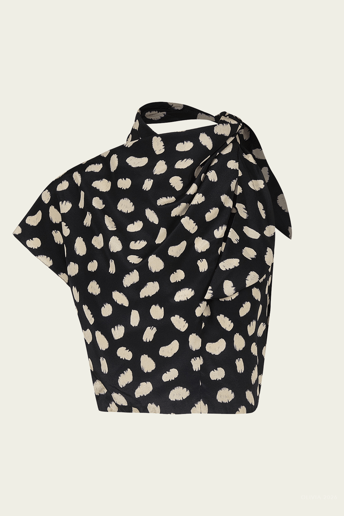 Evening Current Top in Black Ecru - shop - olivia.com