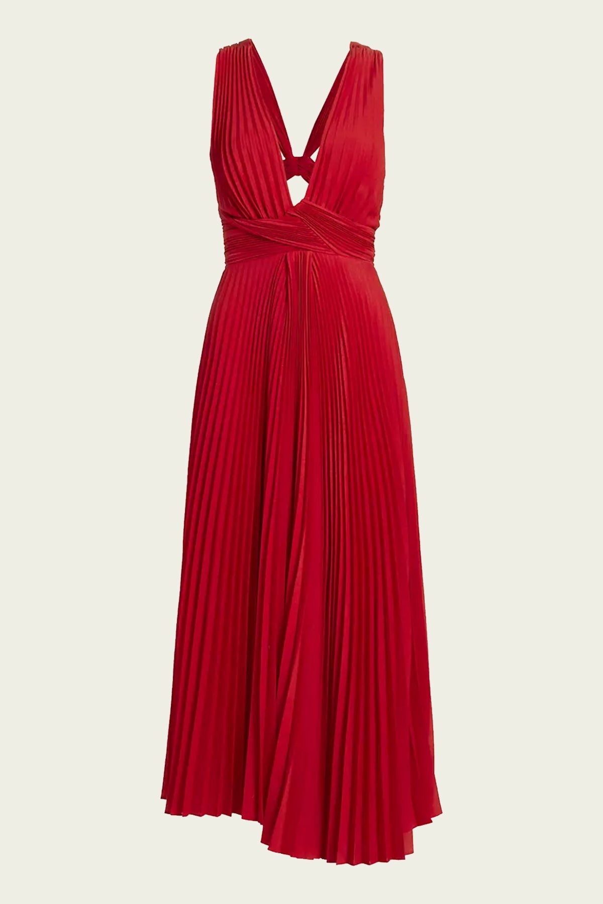 Everly Pleated Midi Dress in Rouge - shop - olivia.com