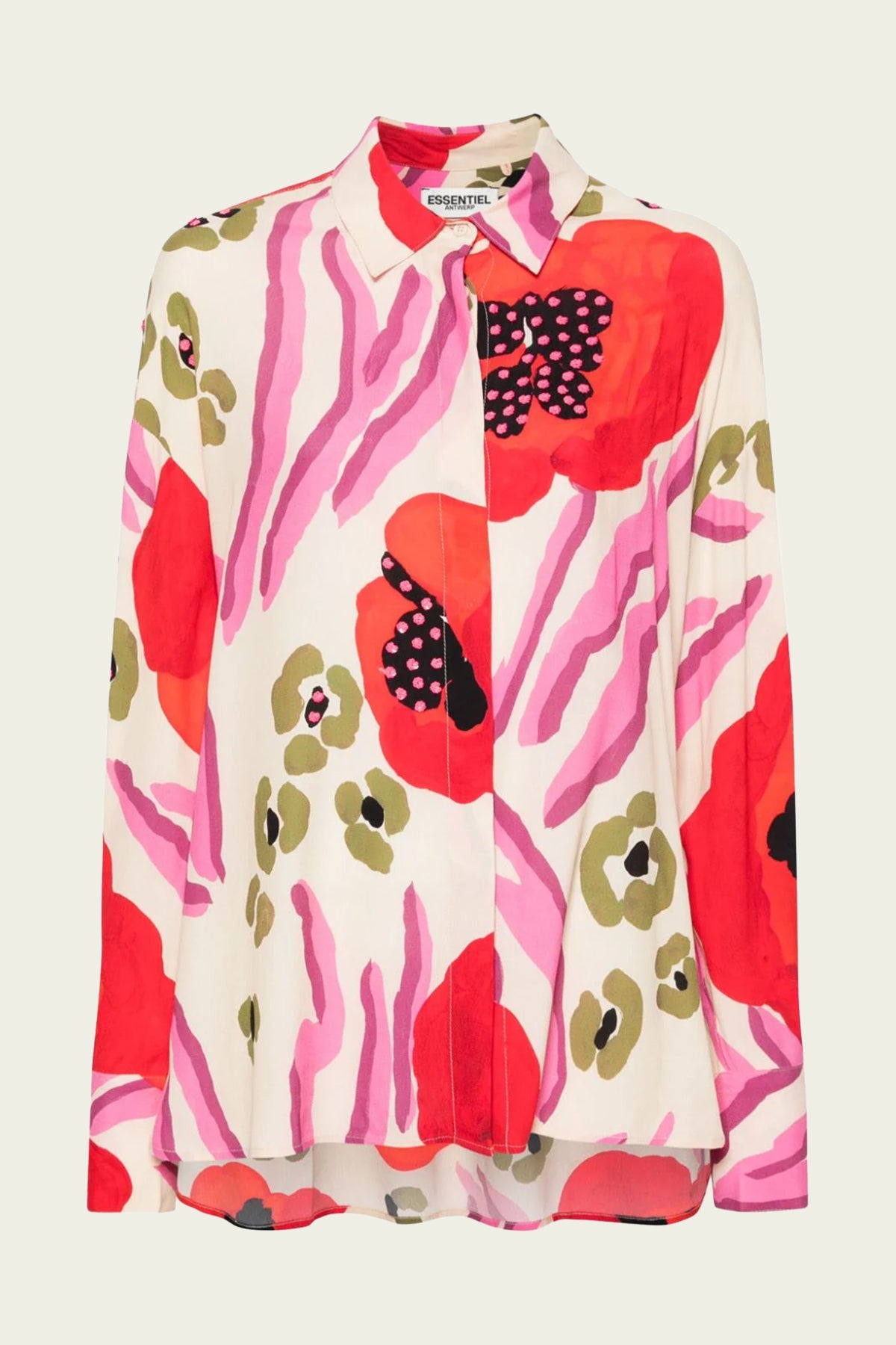 Famsel Floral - Print Shirt in Ecru - shop - olivia.com