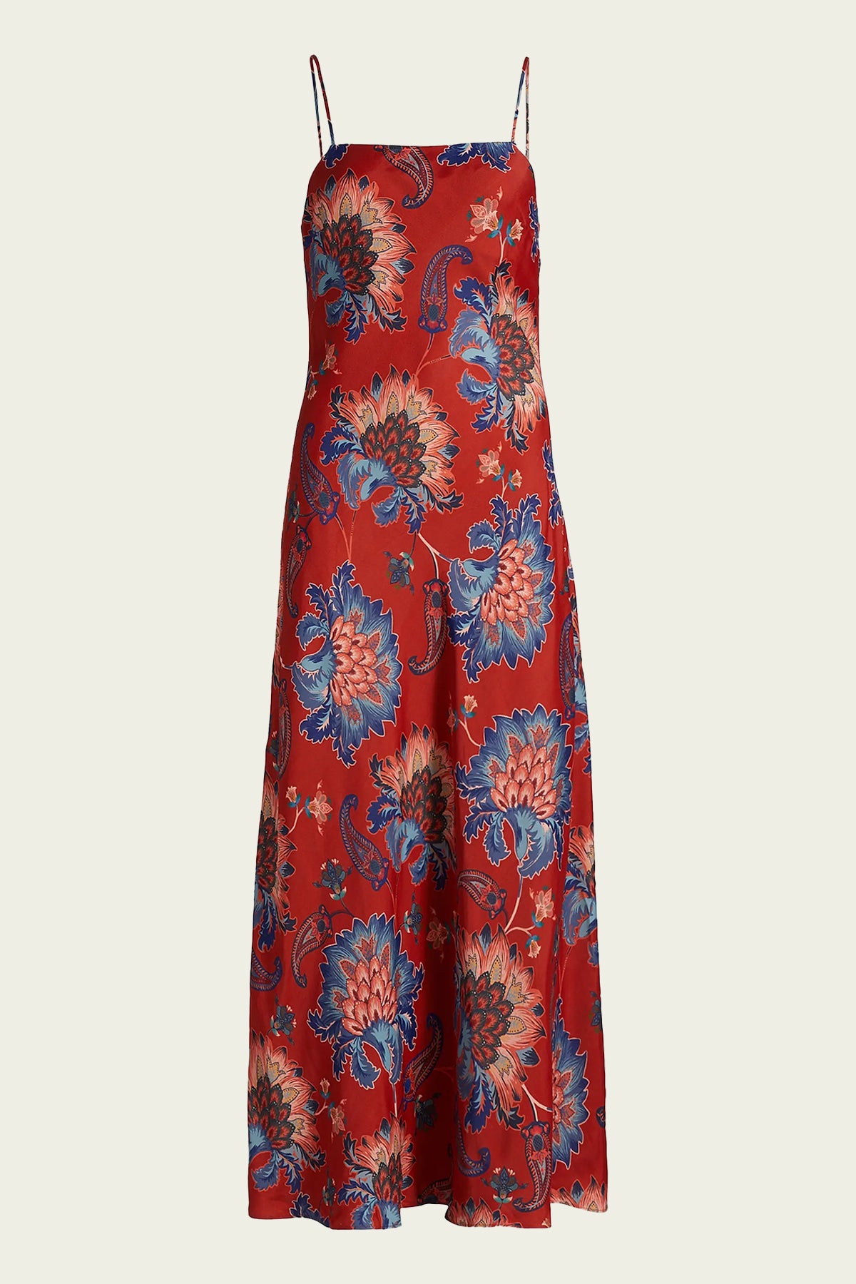 Luang Red Floral Maxi Dress