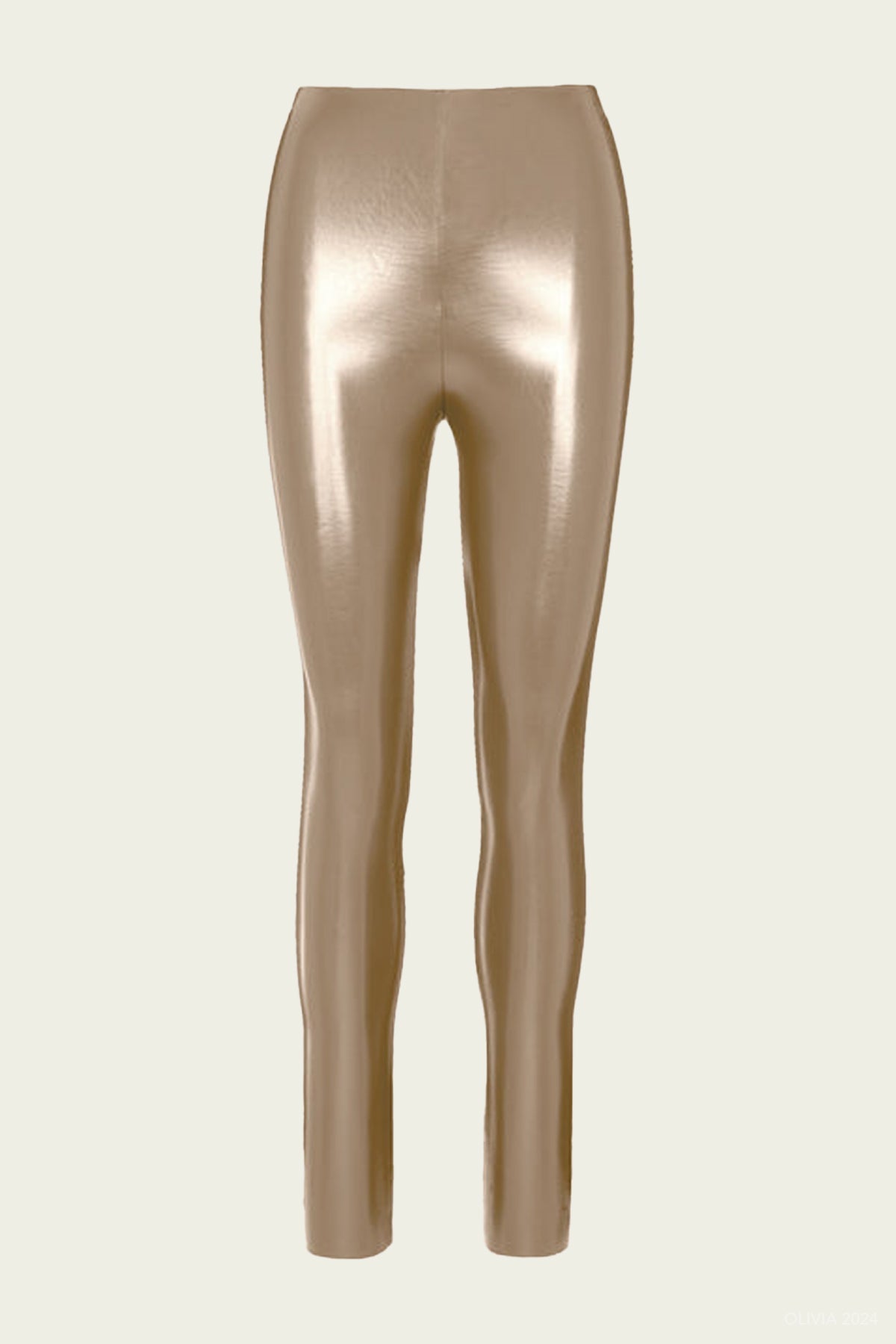 Faux Leather Legging in Goldleaf - shop - olivia.com