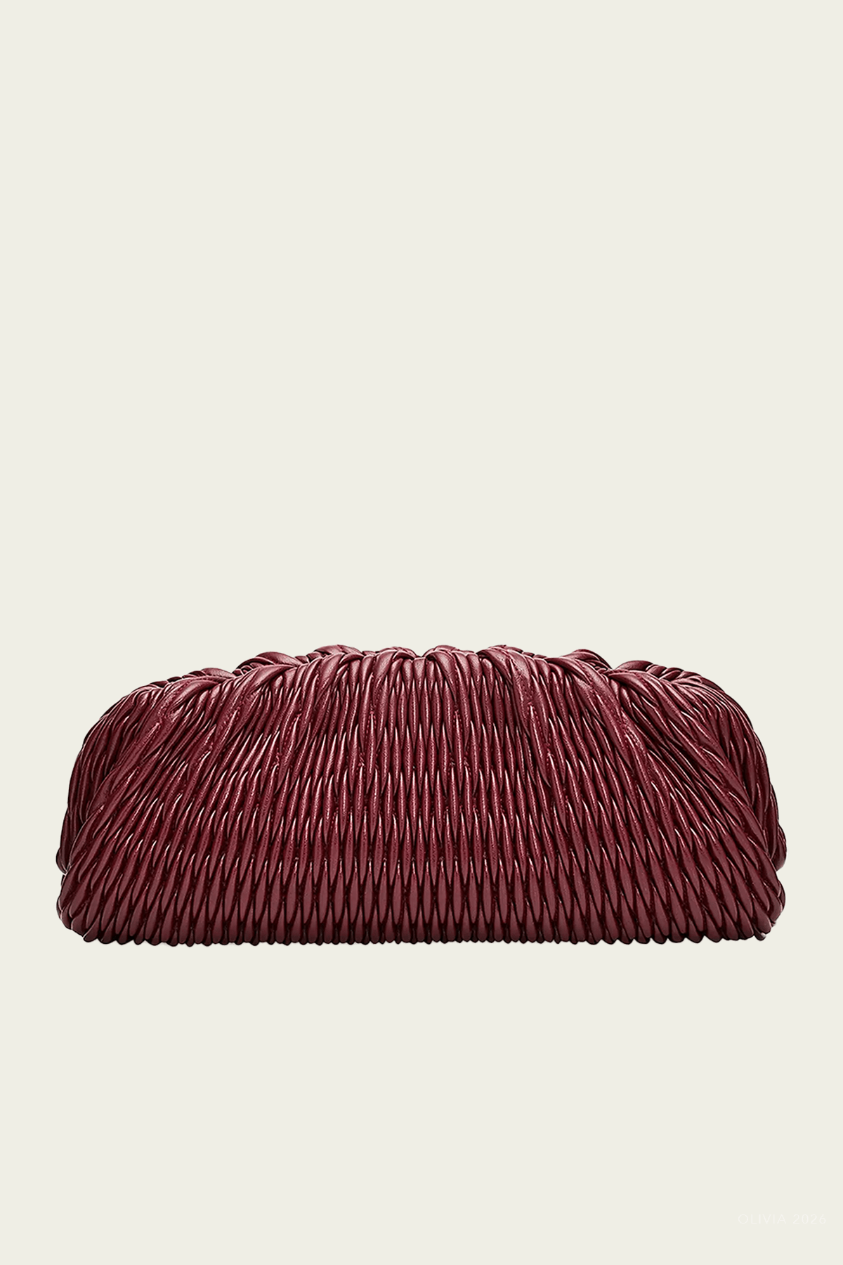 Faye Faux-Leather Clutch in Syrah - shop-olivia.com