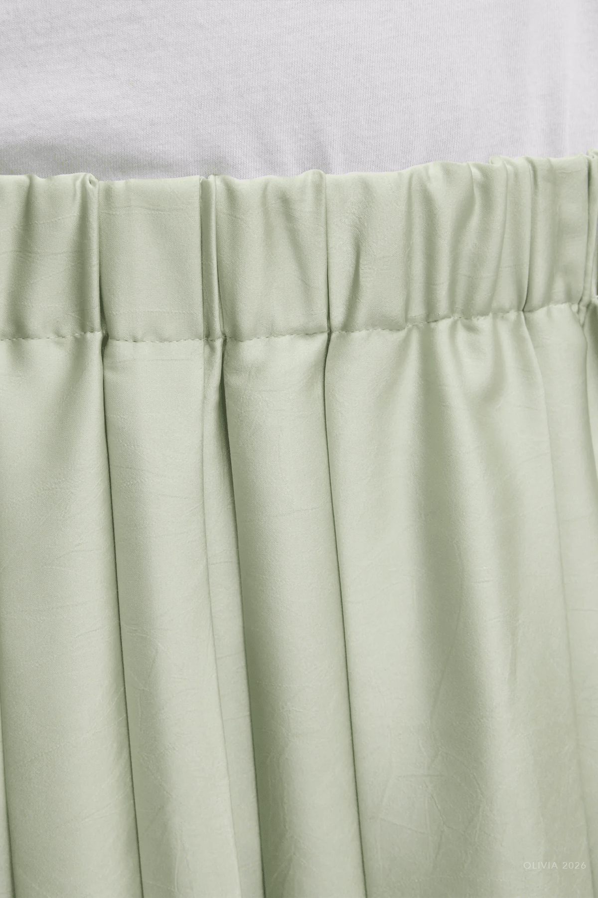 Feather Weight Pleated Pull On Skirt in Sage - shop - olivia.com