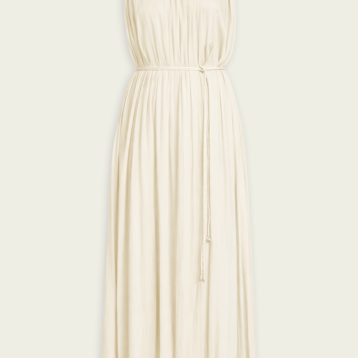 sleeveless pleated dress Fianna Pleated Sleeveless Midi Dress in Cowrie