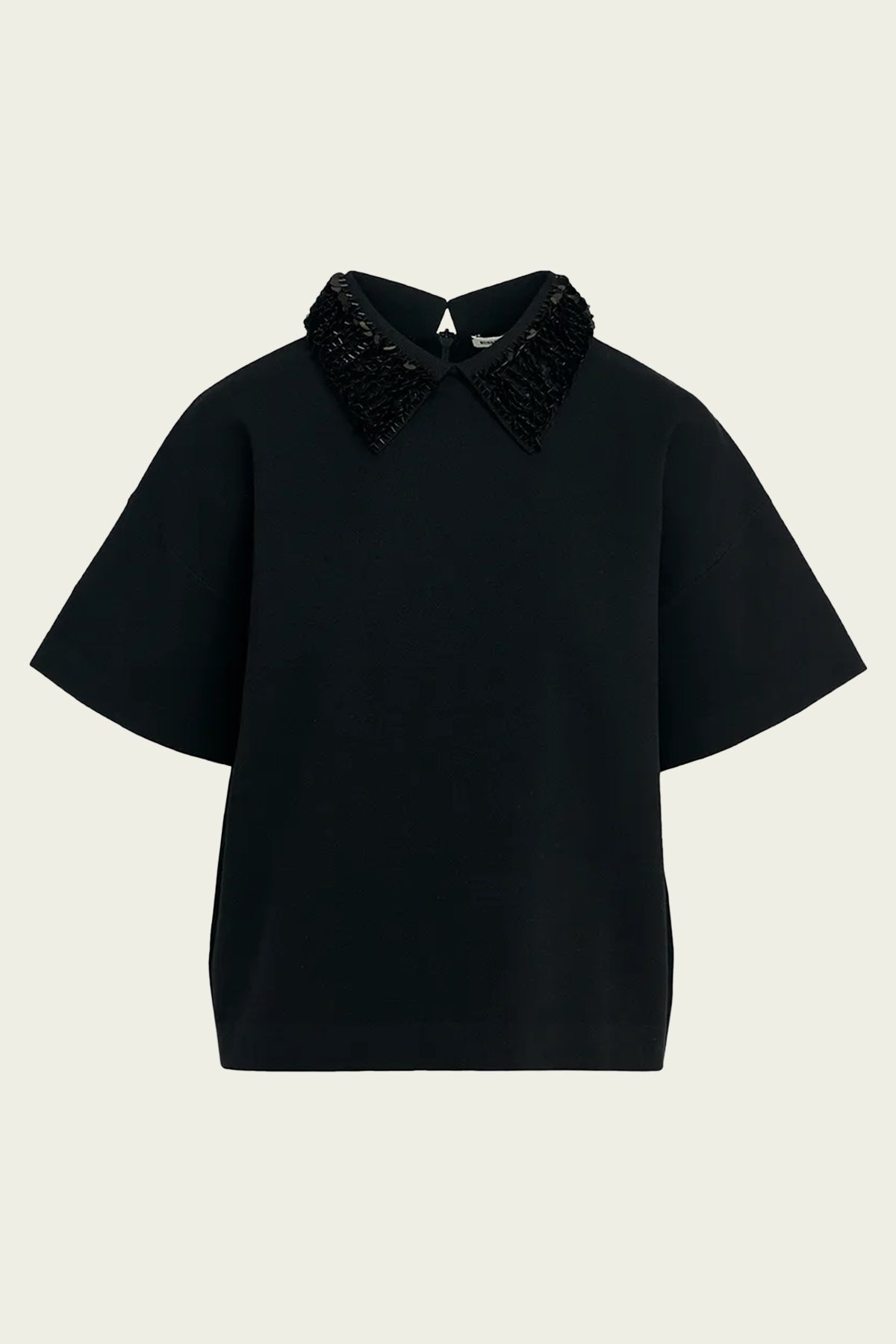 Filano Sequin - Embellished Collar in Black - shop - olivia.com