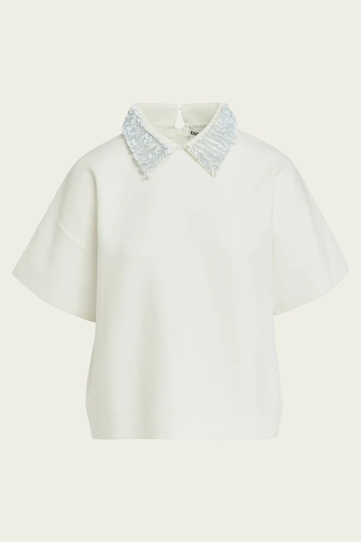 Filano Sequin - Embellished Collar in Off - White - shop - olivia.com