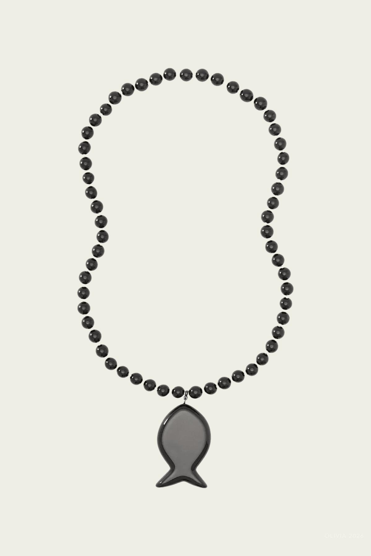 Fisk Necklace in Black - shop-olivia.com