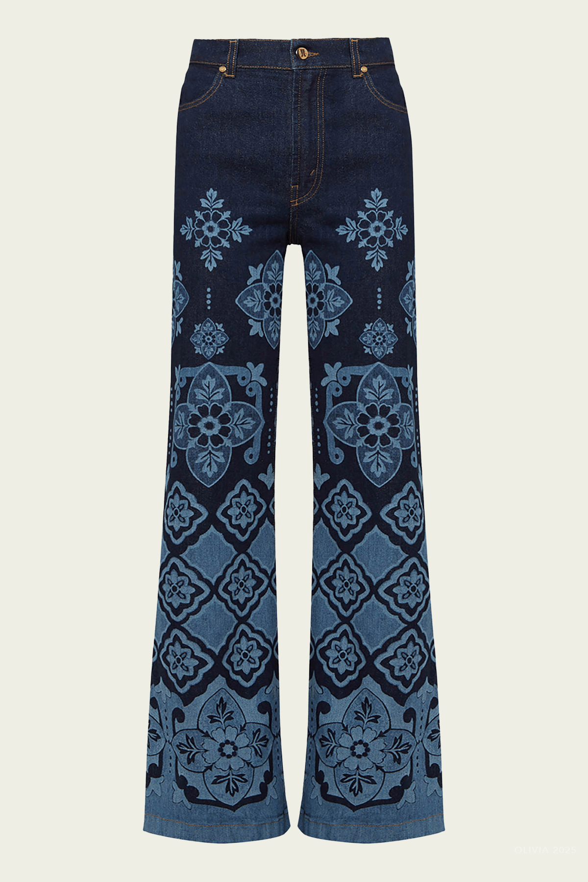 Flare Jeans in Partenope Navy - shop - olivia.com