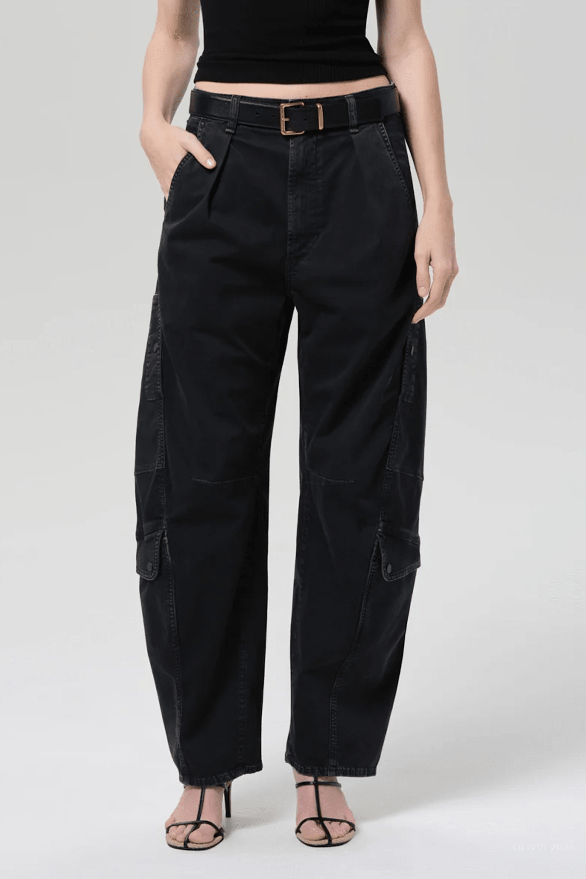 Flight Pant in Washed Black - shop-olivia.com