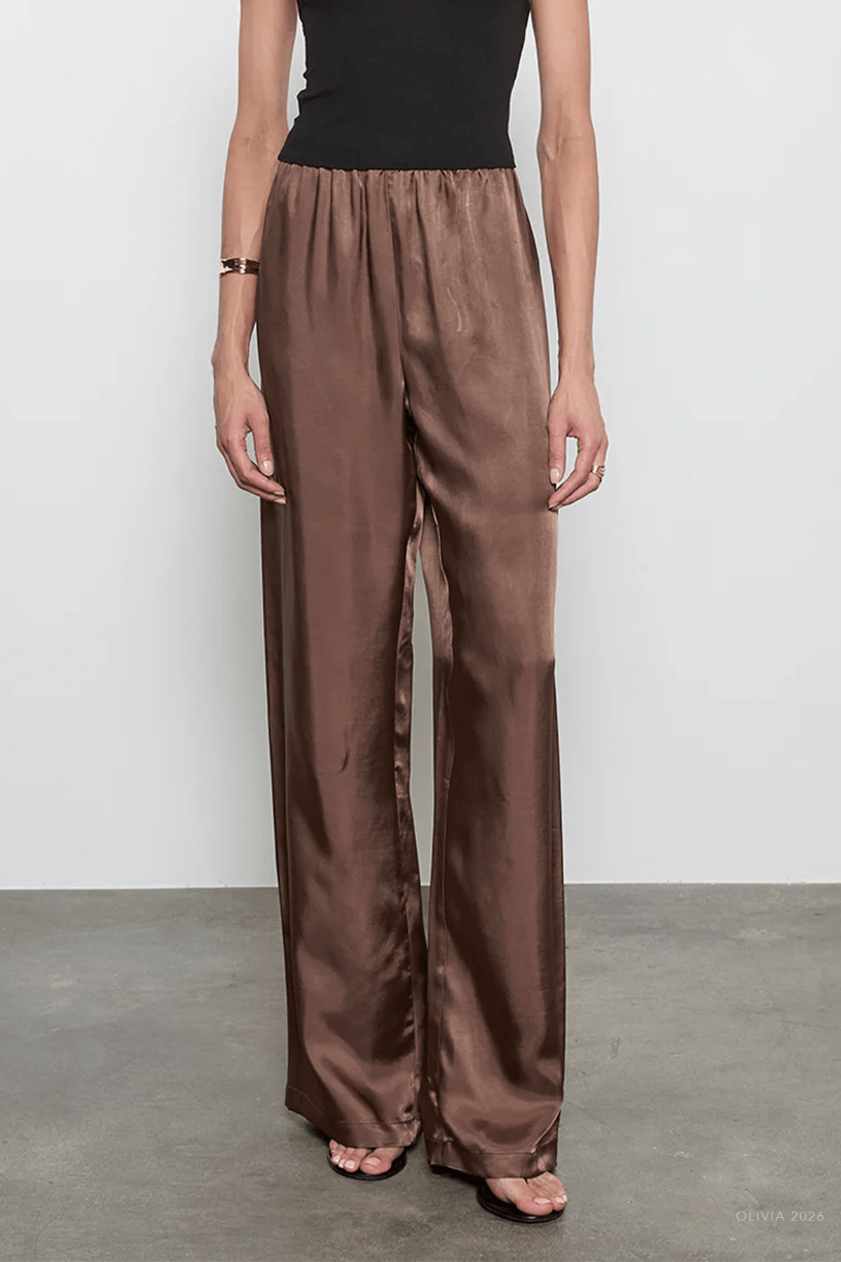 Fluid Twill Pant in Chocolate - shop - olivia.com