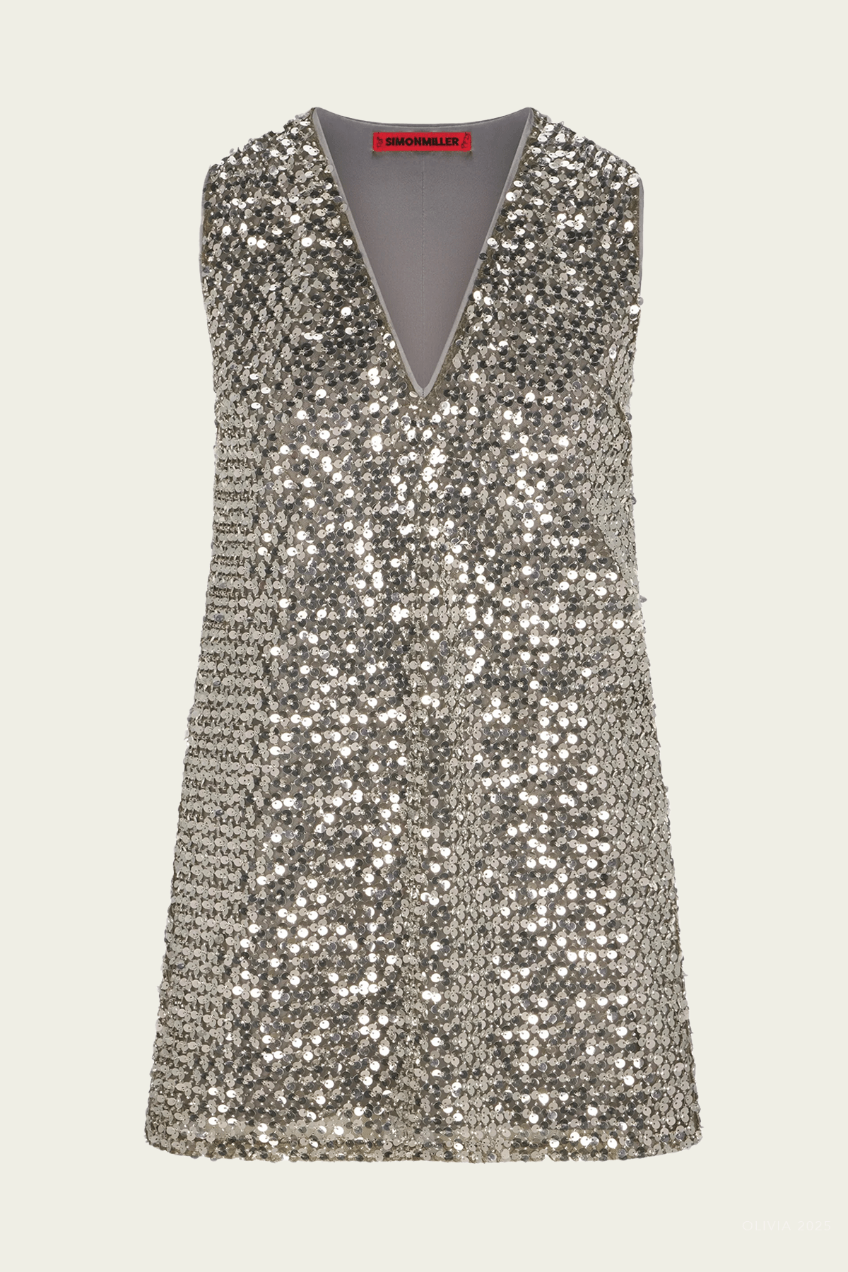 Fountain Sequin Dress in Satellite Silver - shop - olivia.com