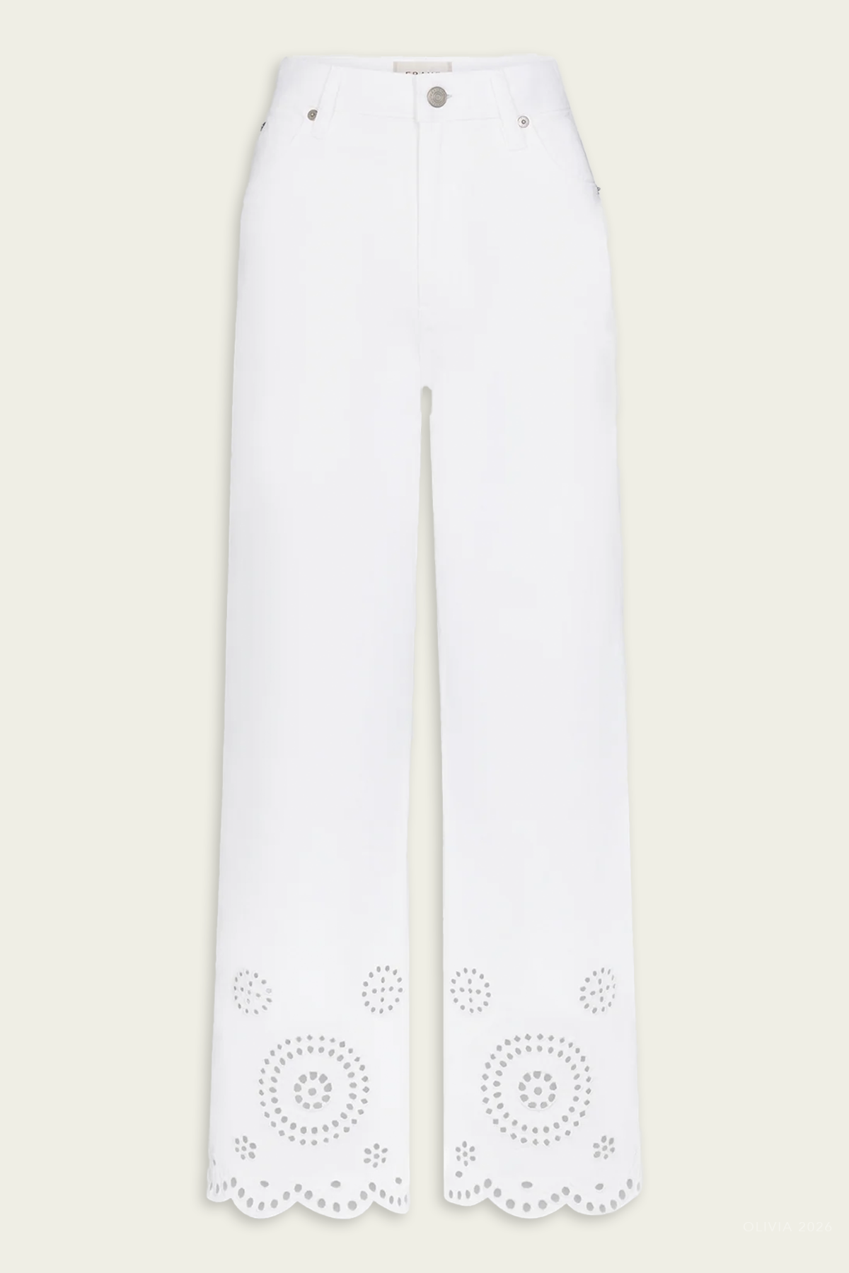 The Eyelet Flare in White
