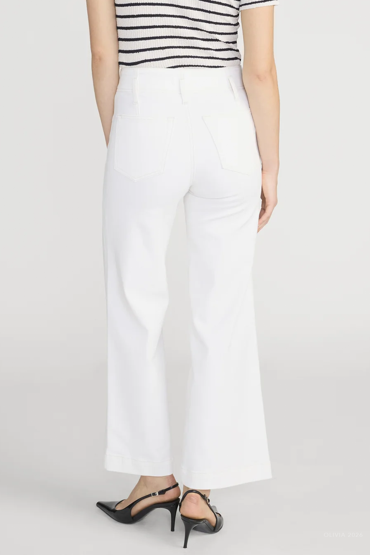 The Seamed Wide Trouser Crop in Au Natural Clean