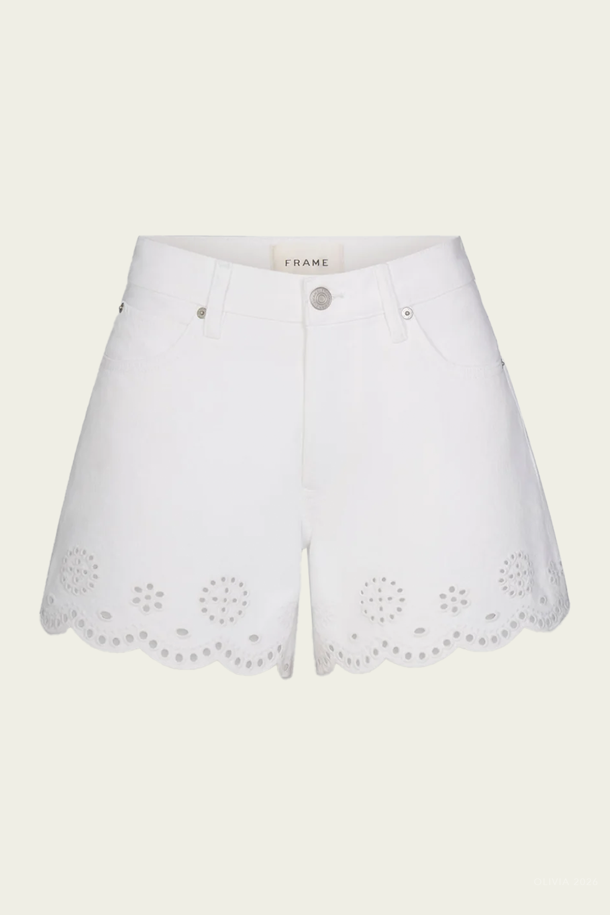The Eyelet Hang Short Long in White