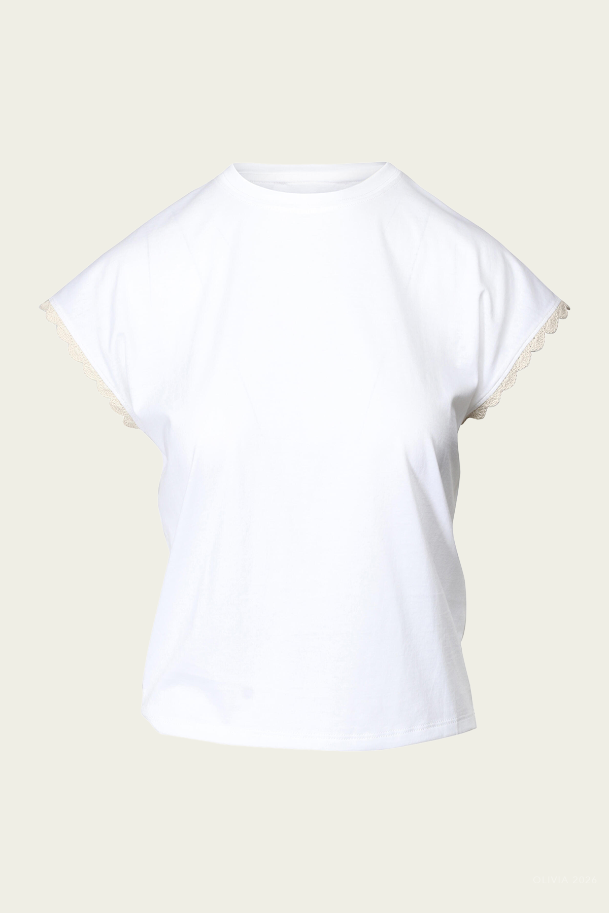 The Crochet Muscle Tee in White