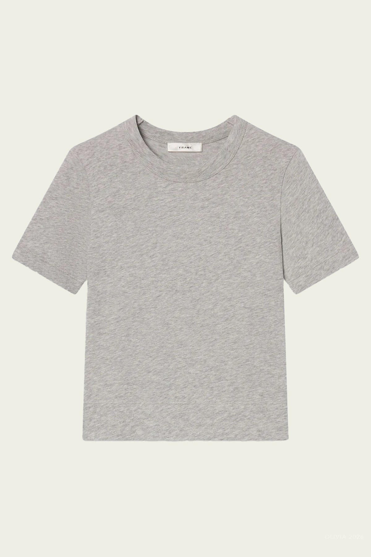 The Heather Boxy Tee in Heather Grey