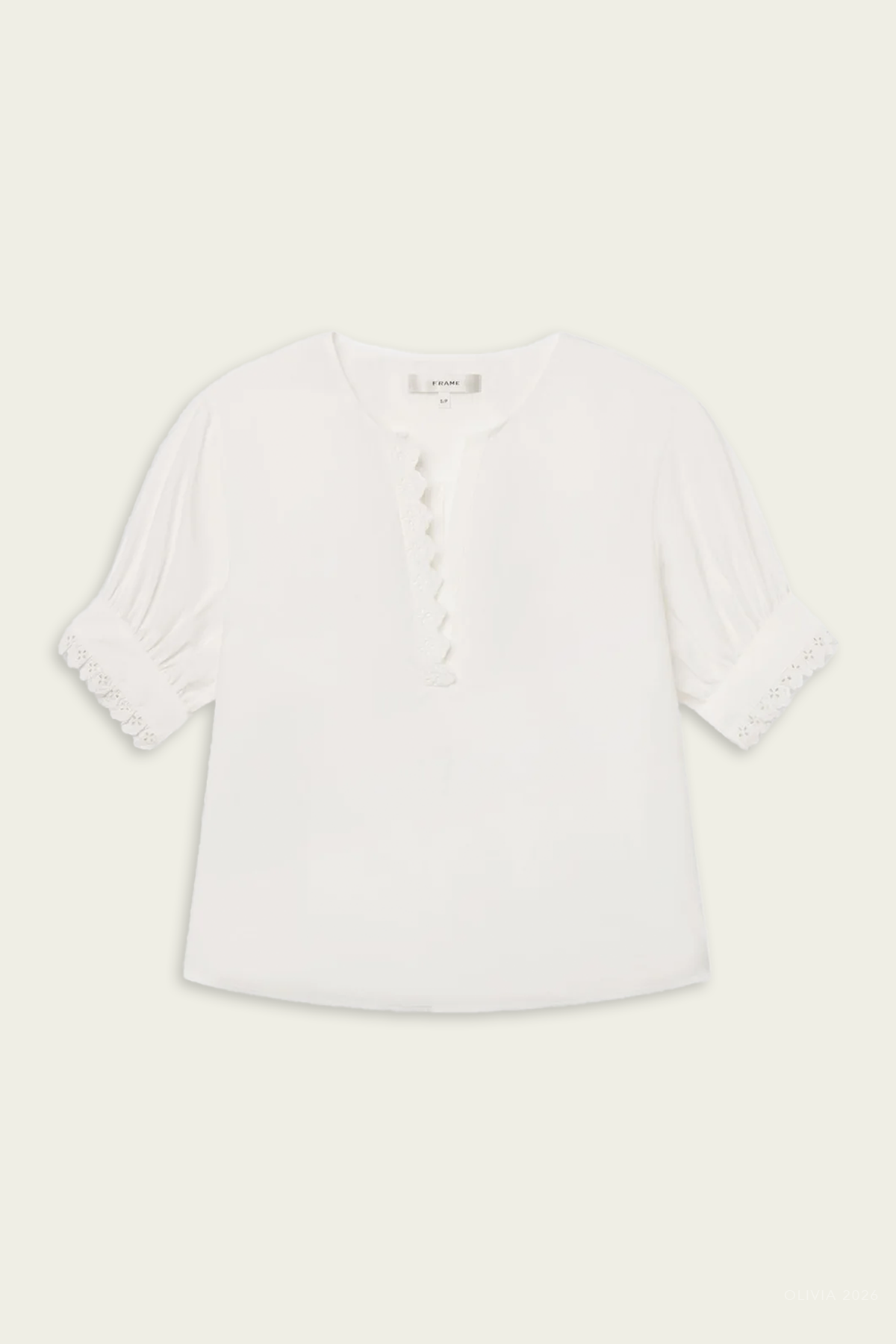 The Keepsake Popover Top in White