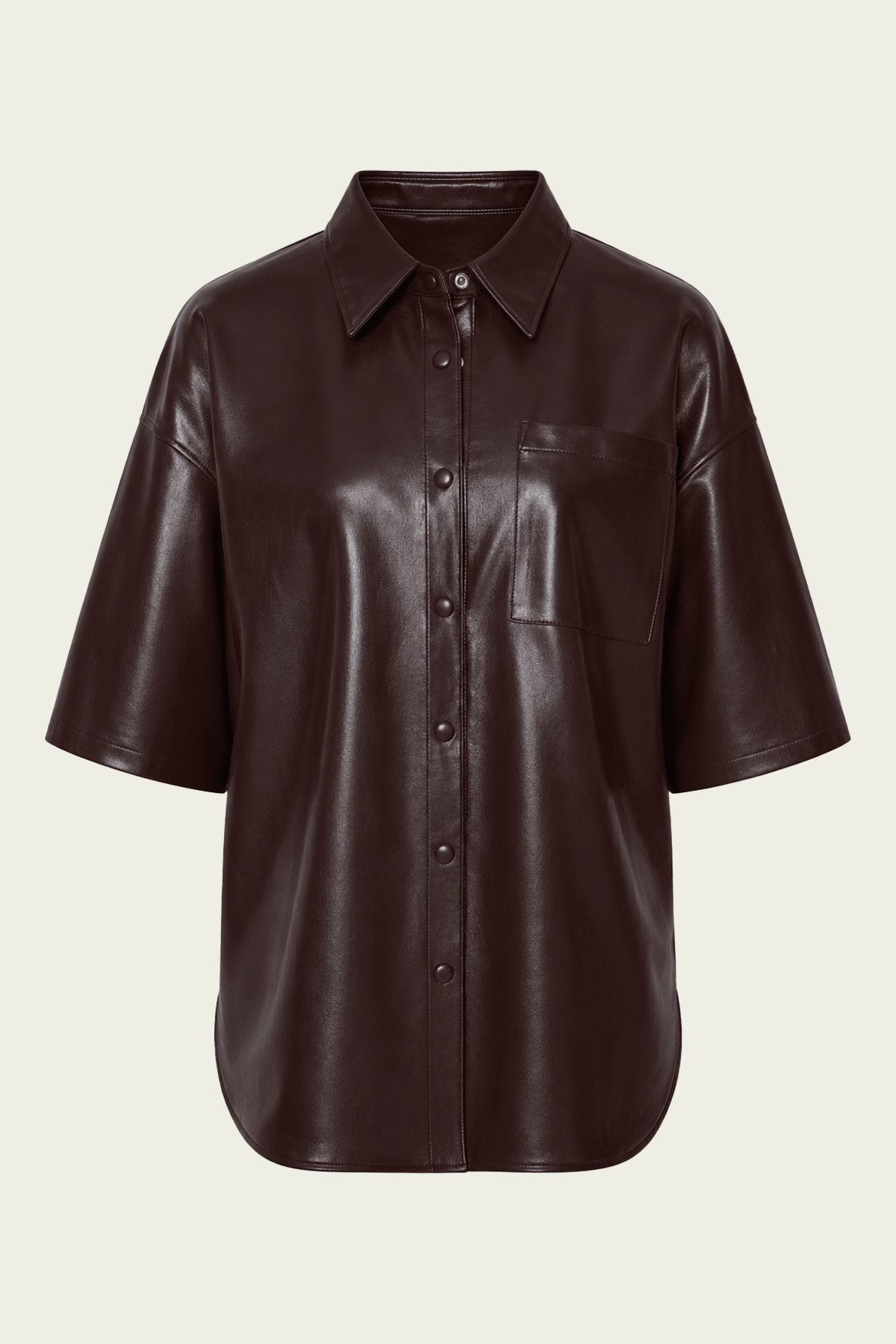Frances Cropped Cape Button Up in Burgundy - shop-olivia.com