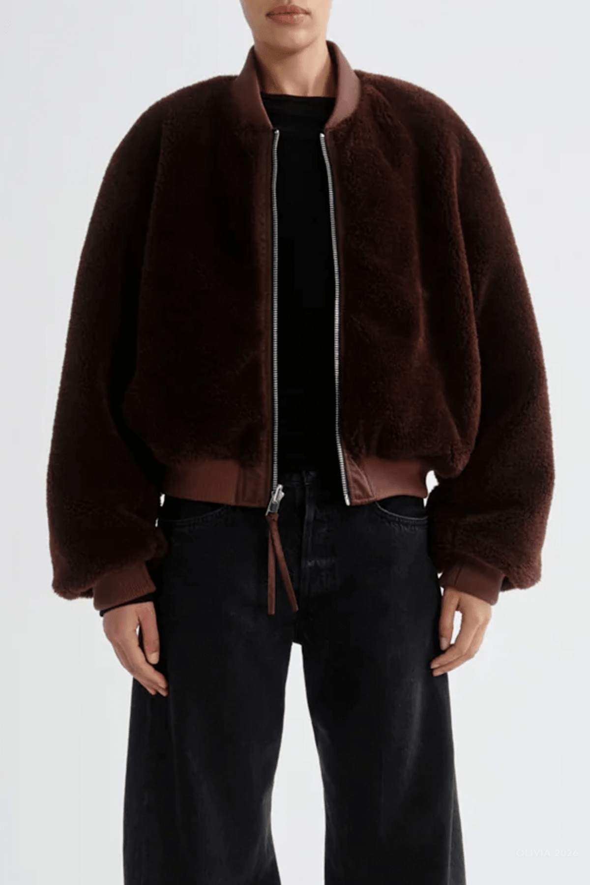 Frankie Reversible Bomber in Morello - shop-olivia.com