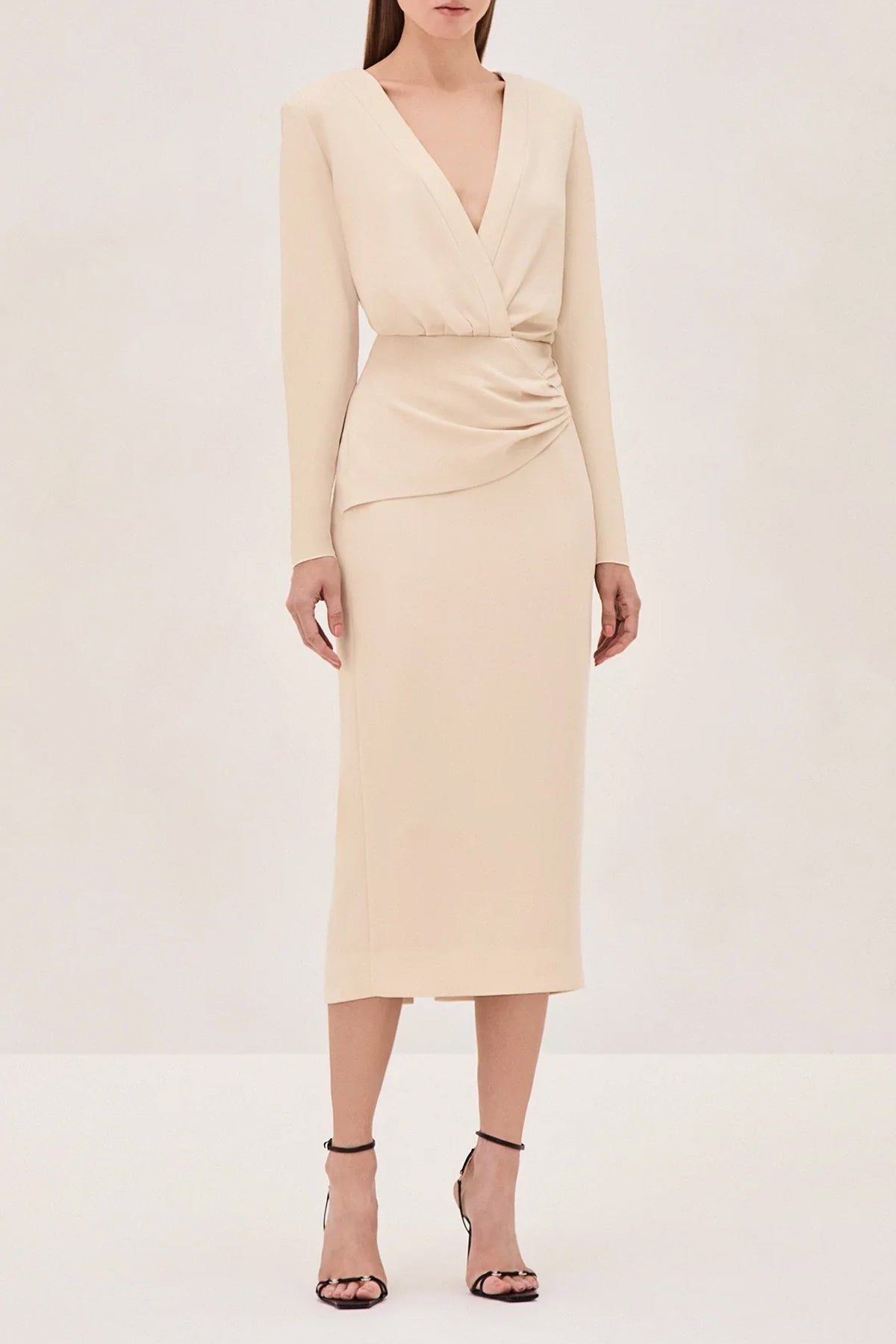 Fraser Midi Dress in Cream - shop - olivia.com