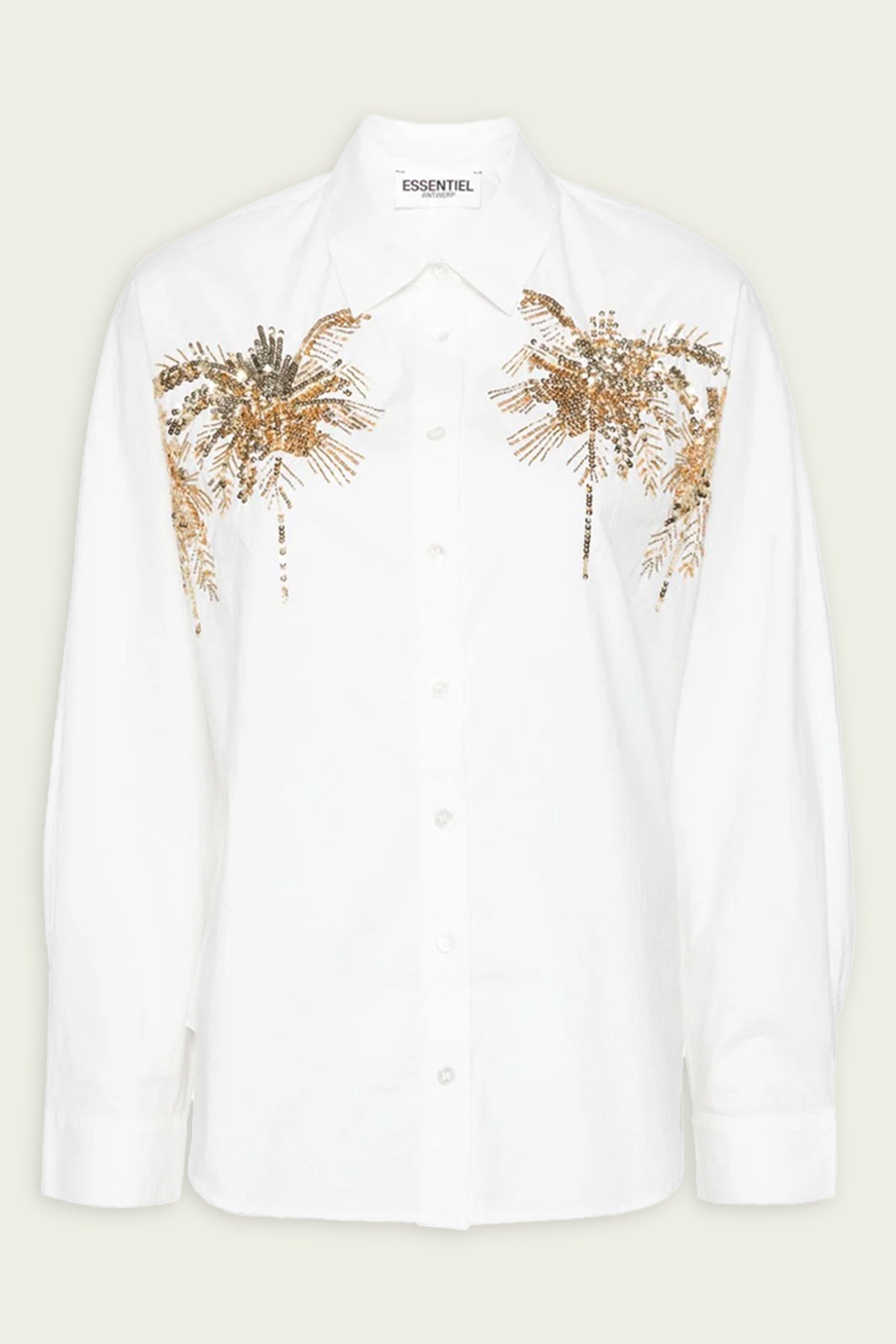 Fresh Embellished Shirt in Off - White - shop - olivia.com