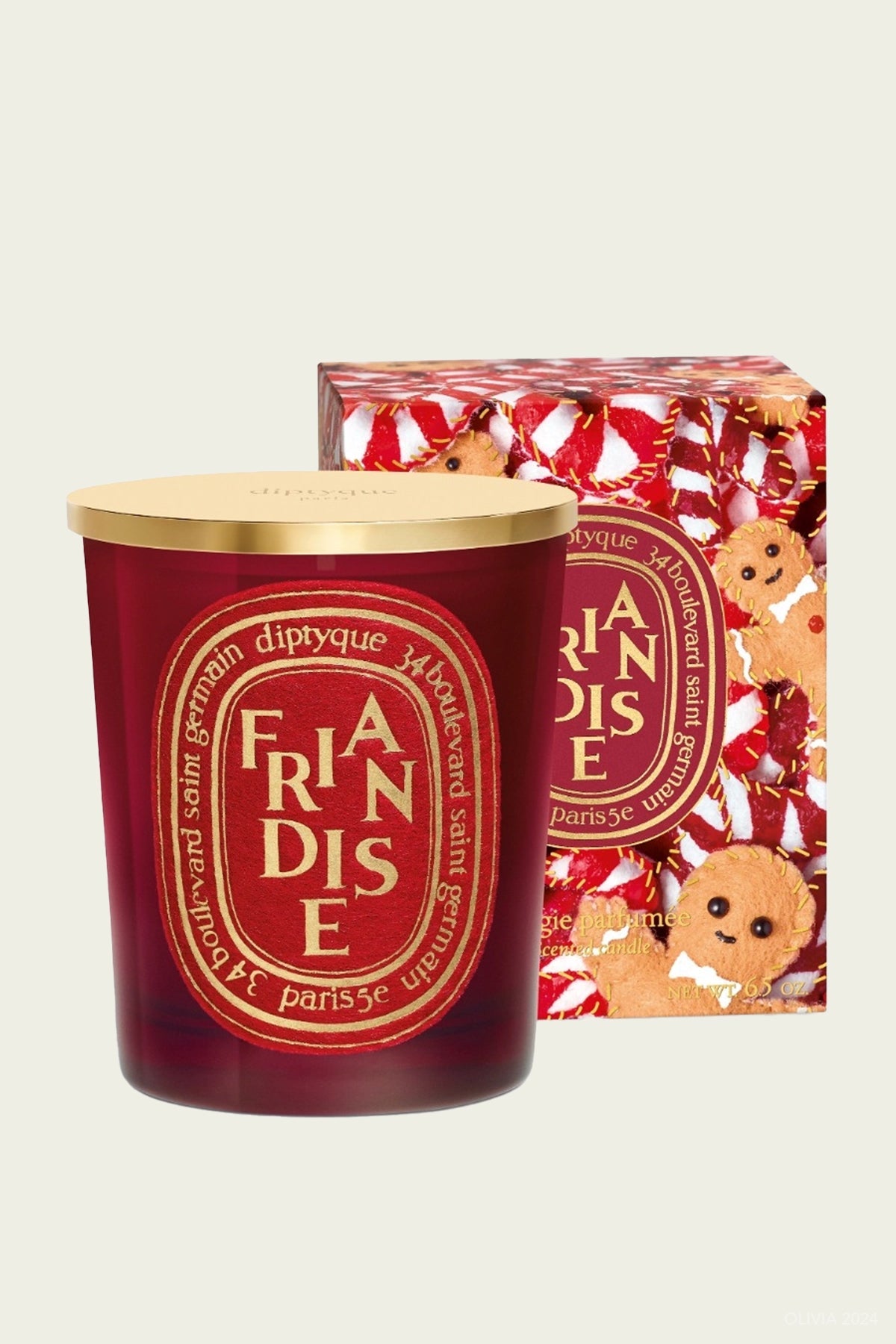 Friandise (Sweet Treat) Classic Candle 190g with Gold Lid - Holiday Edition 2024 - shop - olivia.com