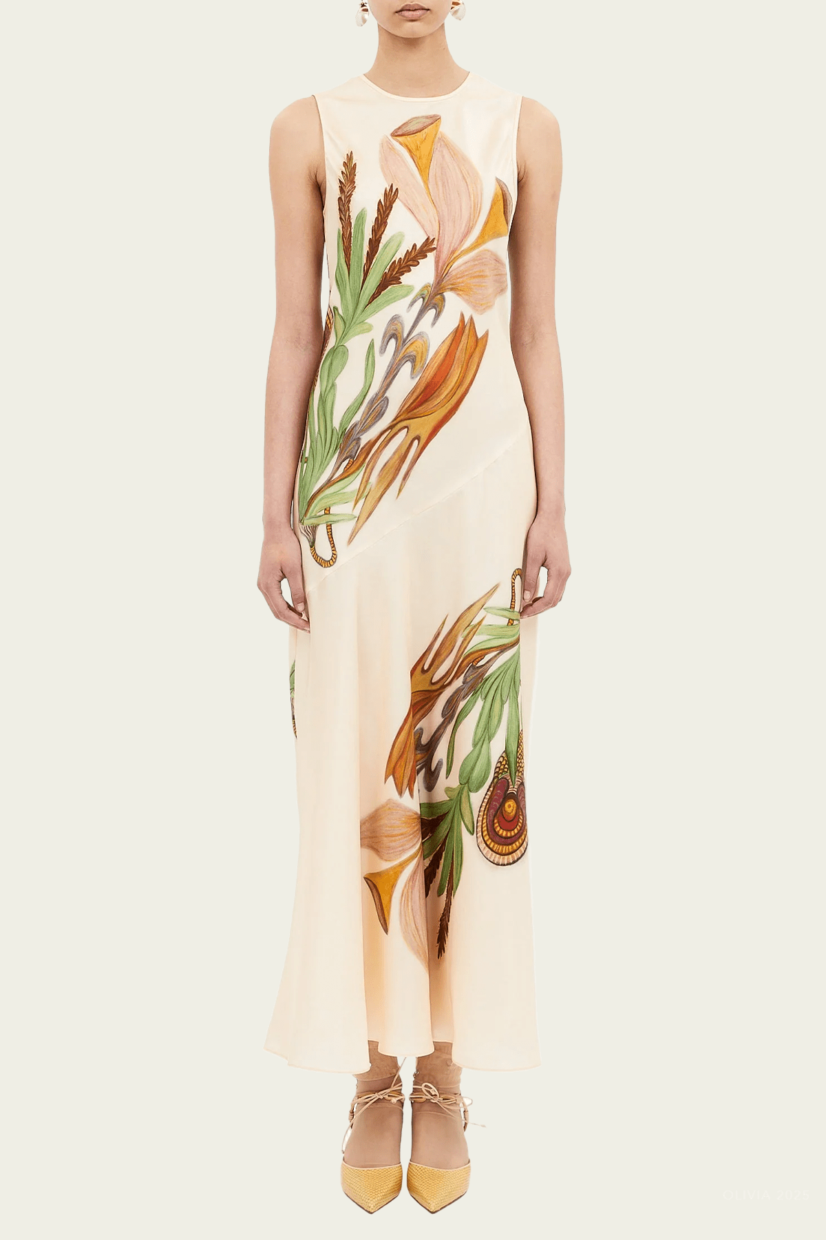 Gaea Midi Dress in Inner Nature - shop - olivia.com