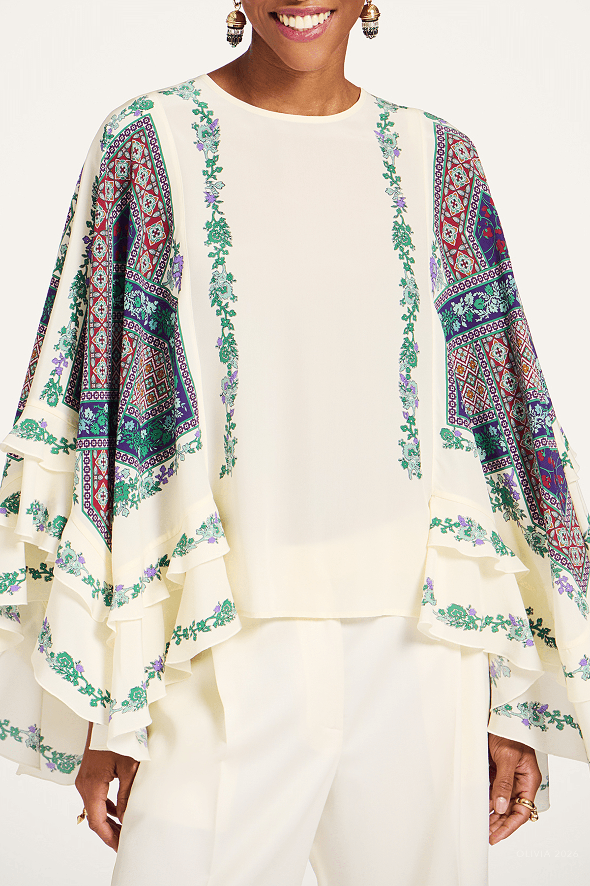 Galaxy Top in Regalia Placée Ecru - shop - olivia.com