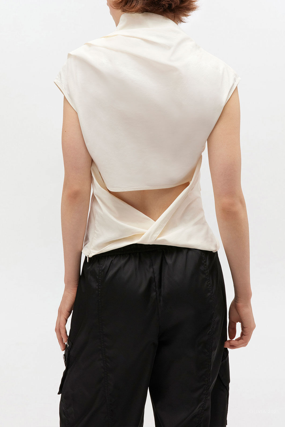 Ruched Top in Egret