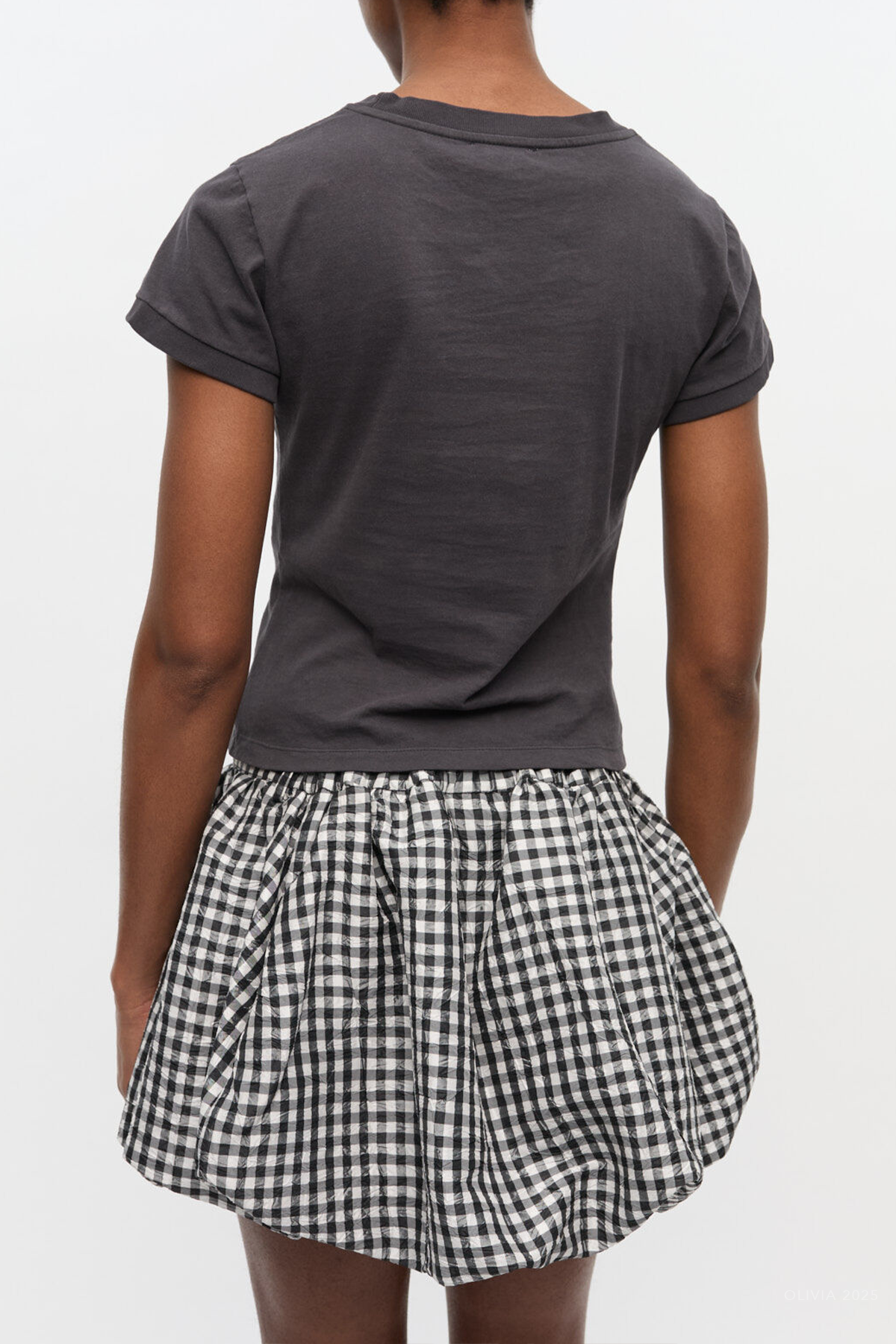 Poodle Graphic Cropped T-Shirt in Phantom