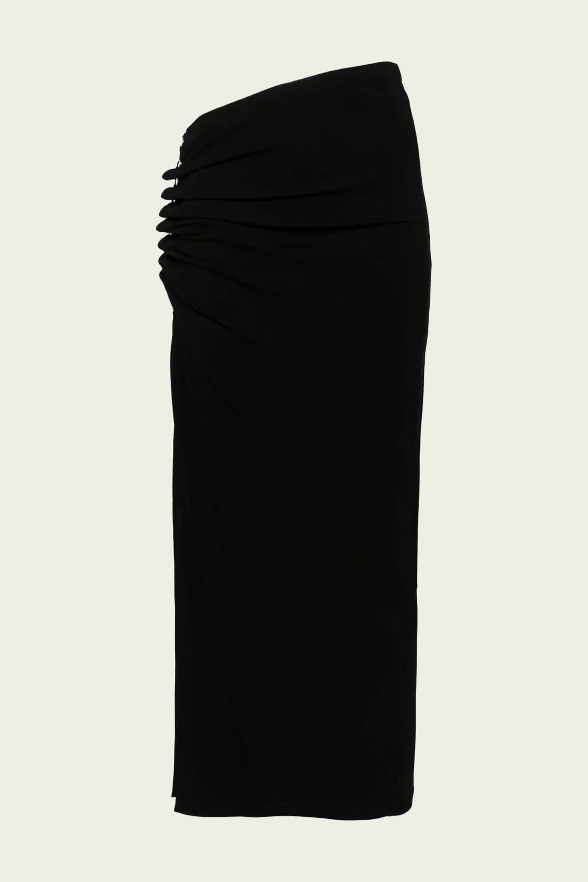 Gathered Midi Skirt in Black - shop - olivia.com