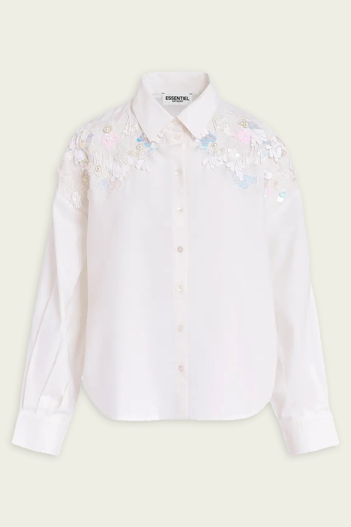 Gdog Beaded Embroideries Cotton Shirt in White - shop - olivia.com