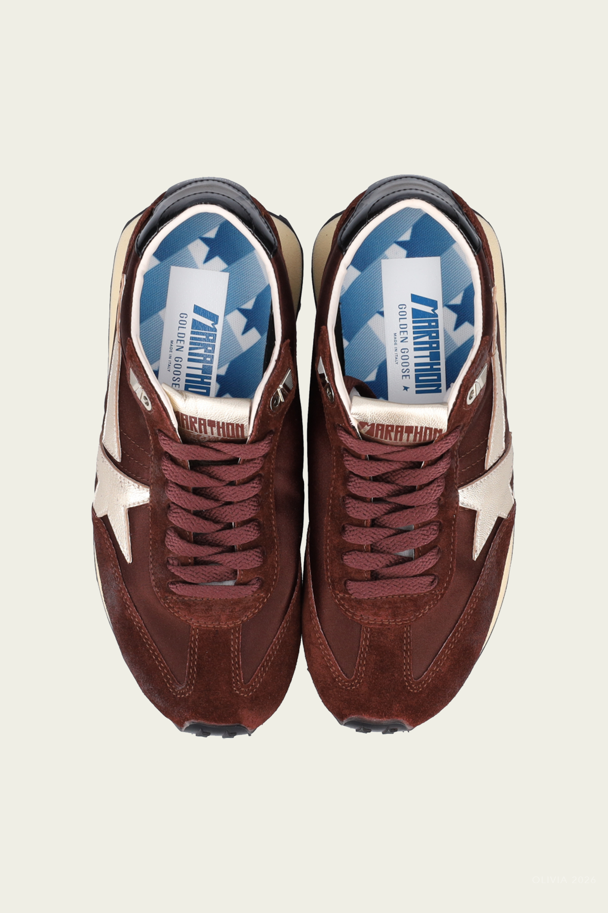 Running Marathon Brown Leather Sneaker