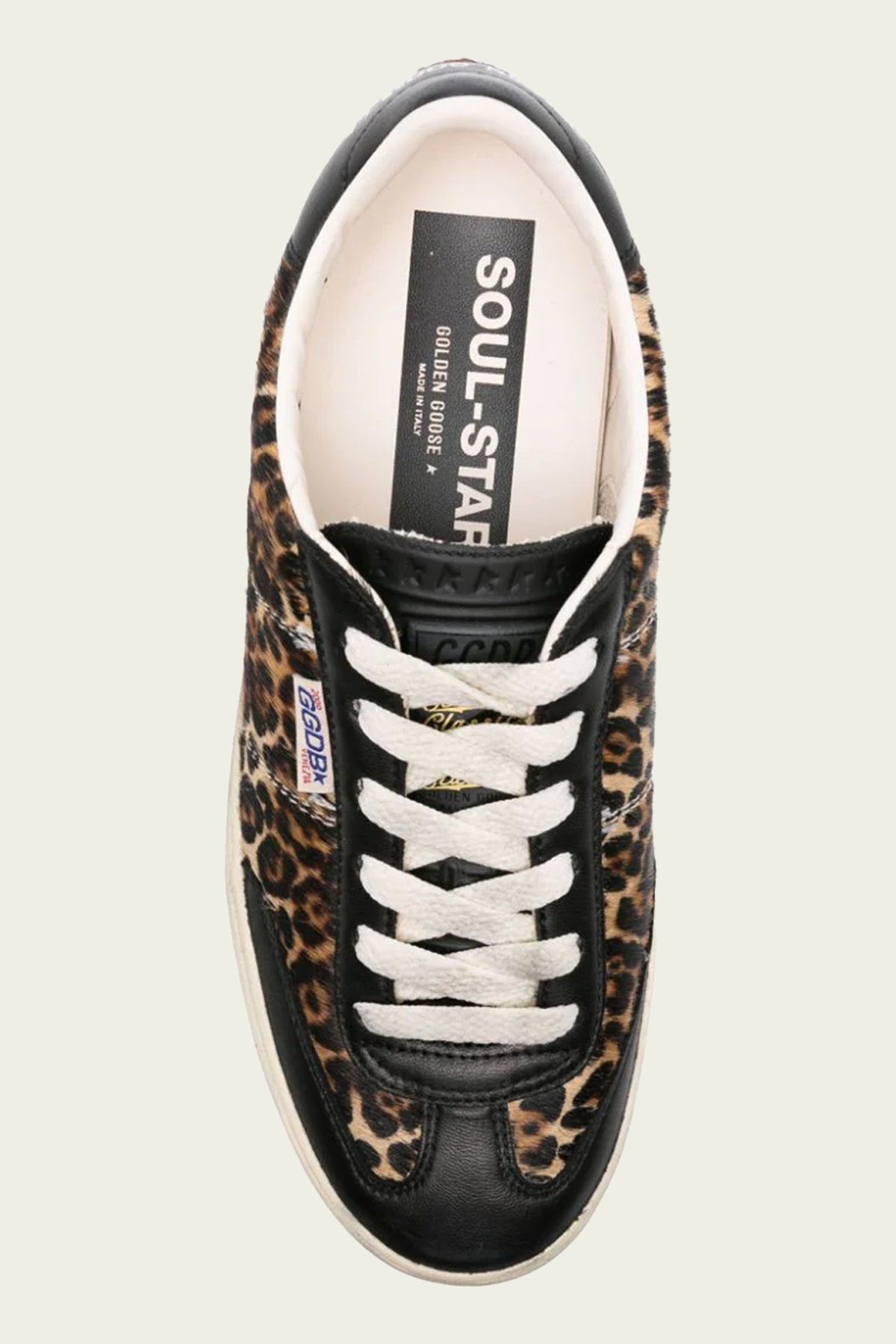 Soul-Star Leopard Horsy Leather Sneaker