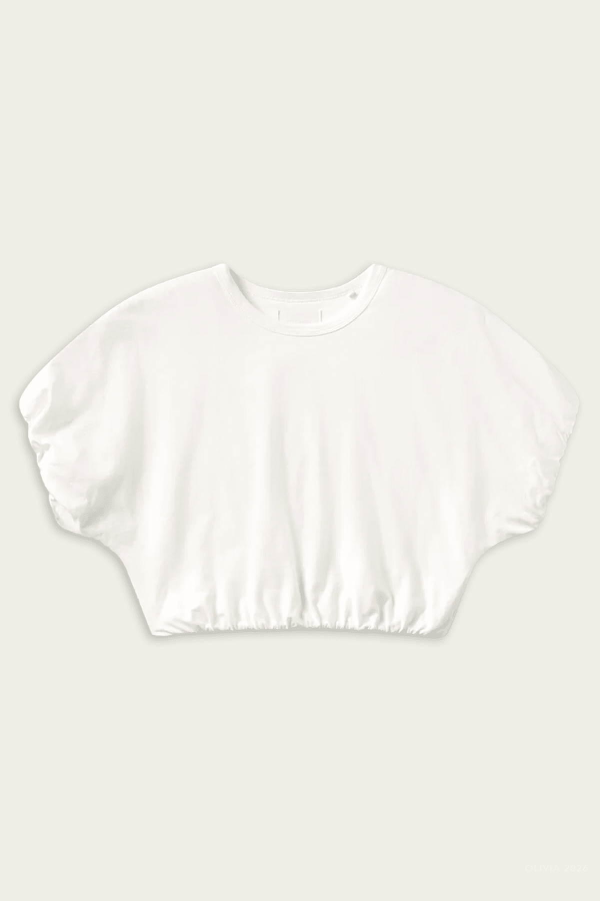 Gia Bubble Tee in Soft White - shop - olivia.com