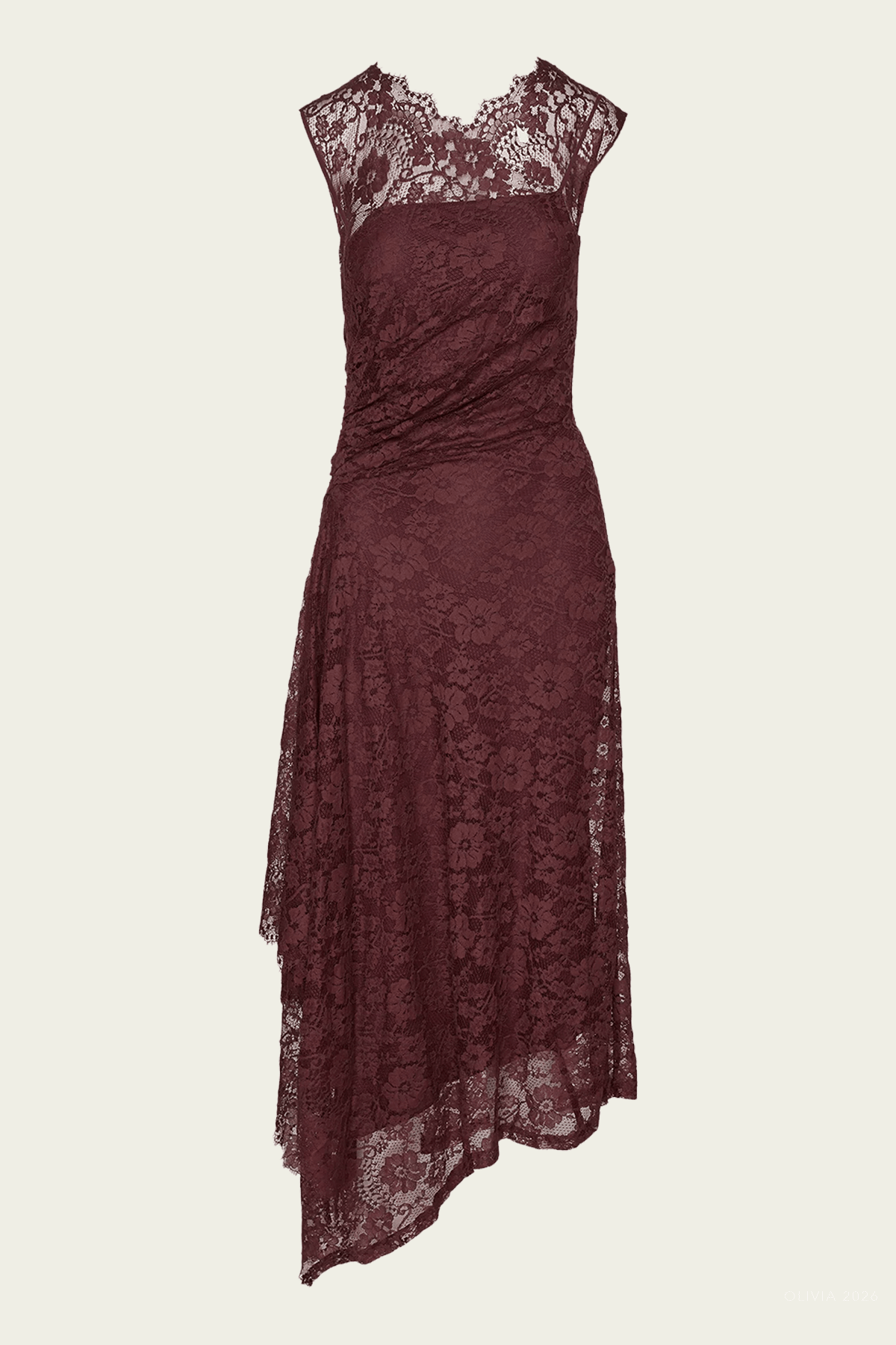 Gia Lace Dress in Marron - shop-olivia.com
