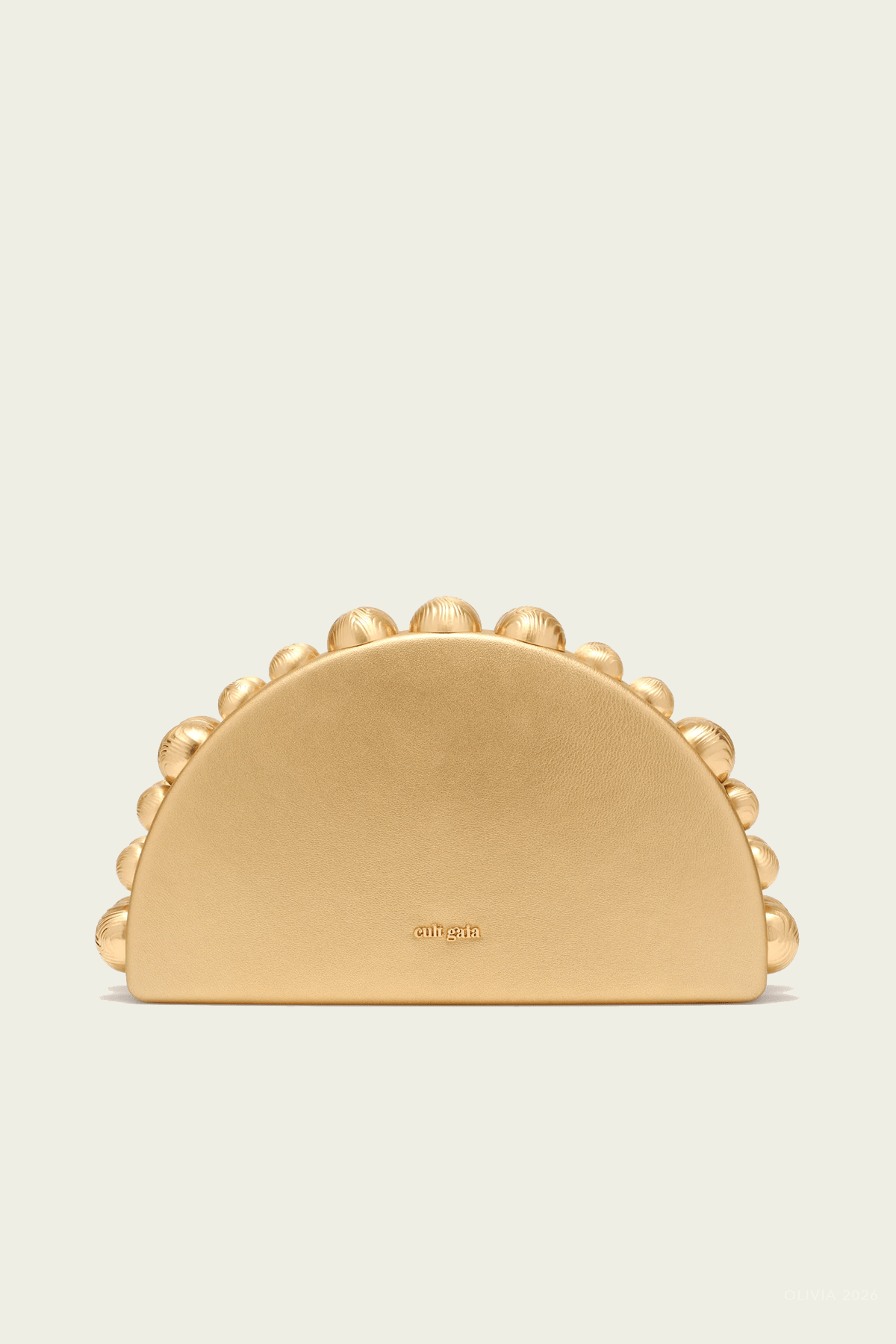 Gili Clutch in Brass - shop-olivia.com