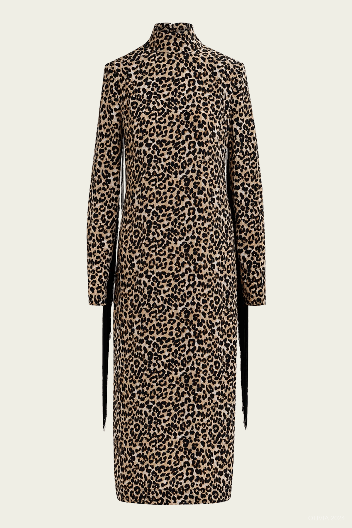 Gironi Leopard - Print Midi Dress in Brown - shop - olivia.com