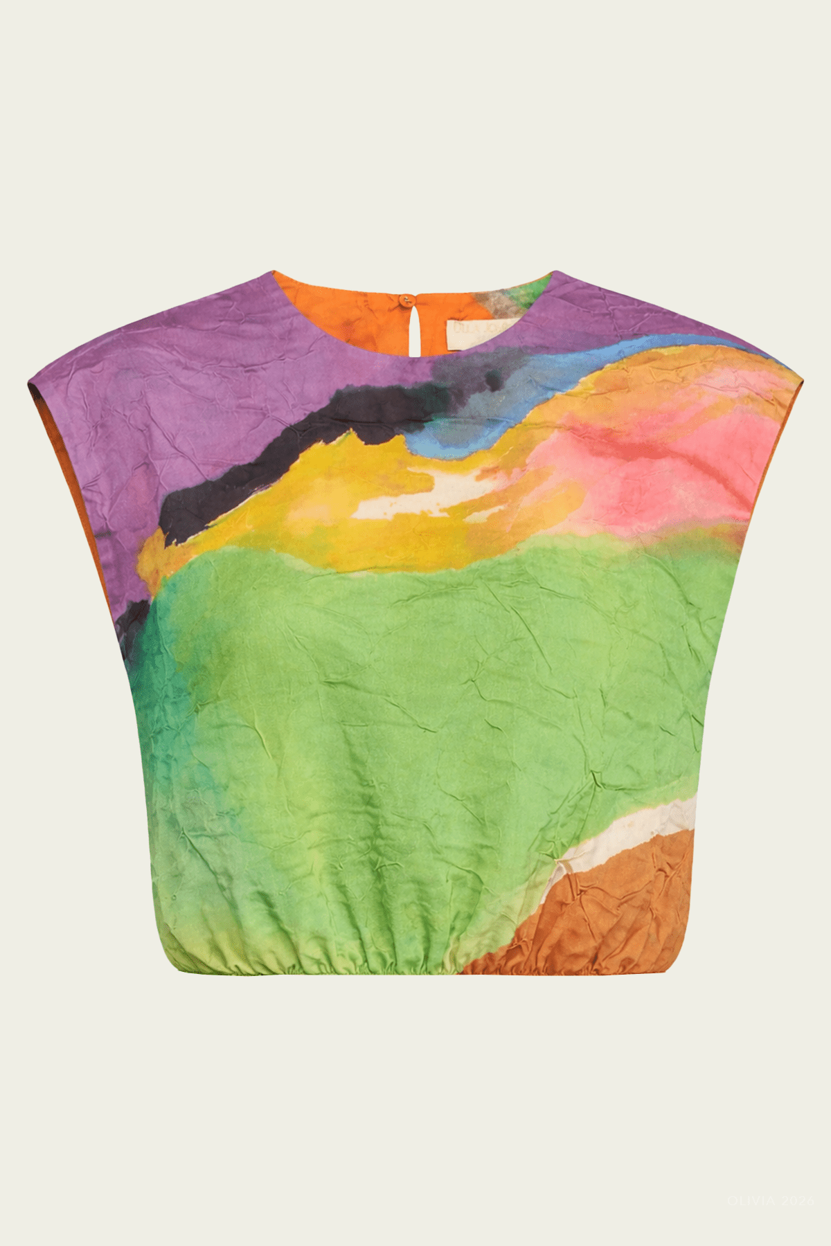 Gisella Satin Crop Top in Nature Abhors A Vacuum - shop - olivia.com