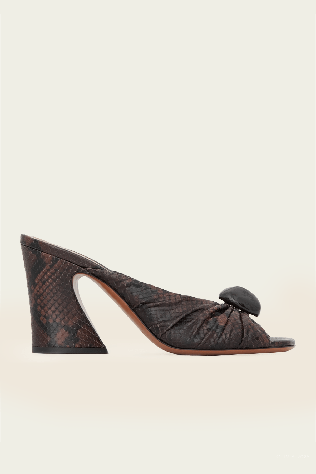 Gleam Mule 85 in Dark Brown - shop - olivia.com