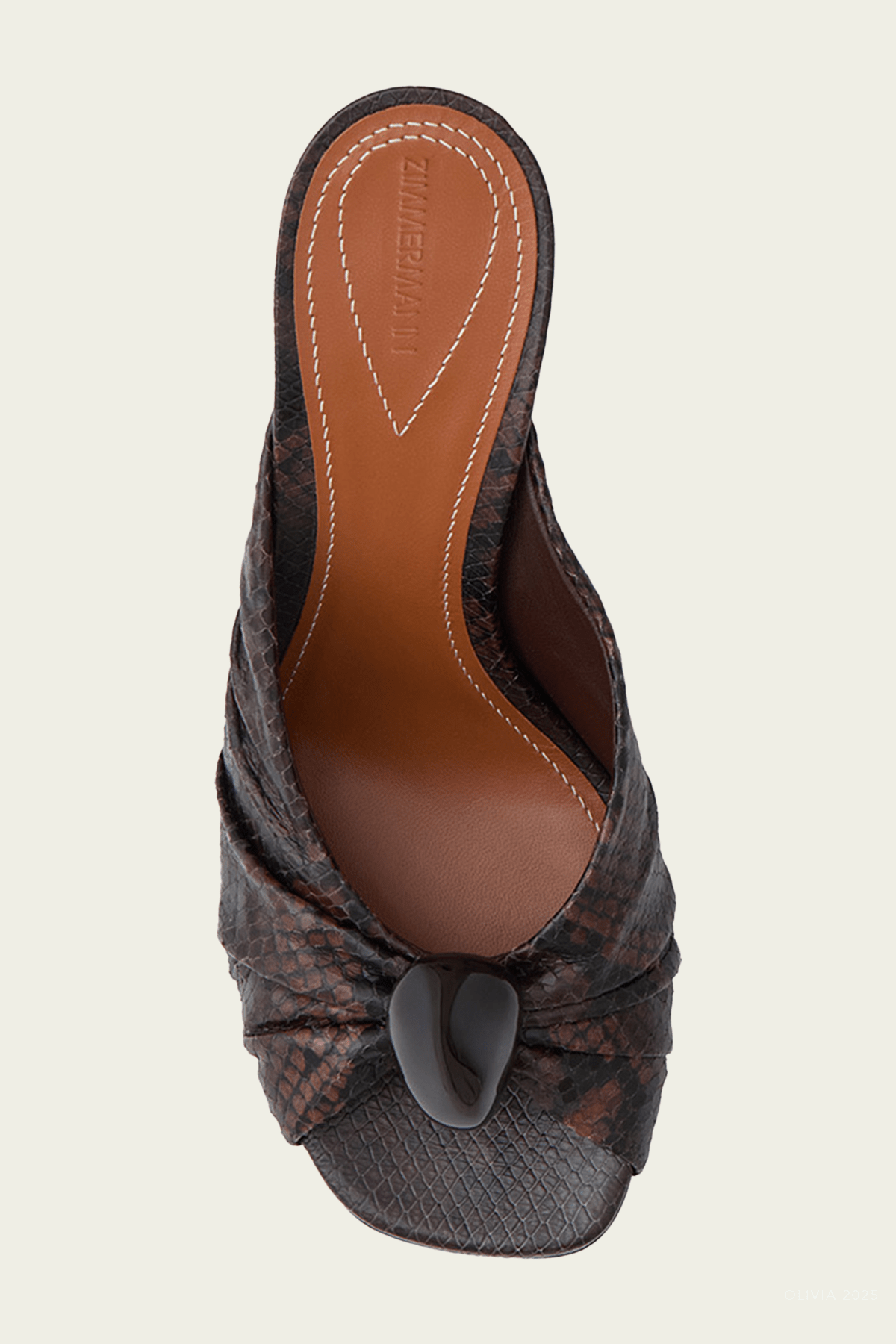 Gleam Mule 85 in Dark Brown - shop - olivia.com