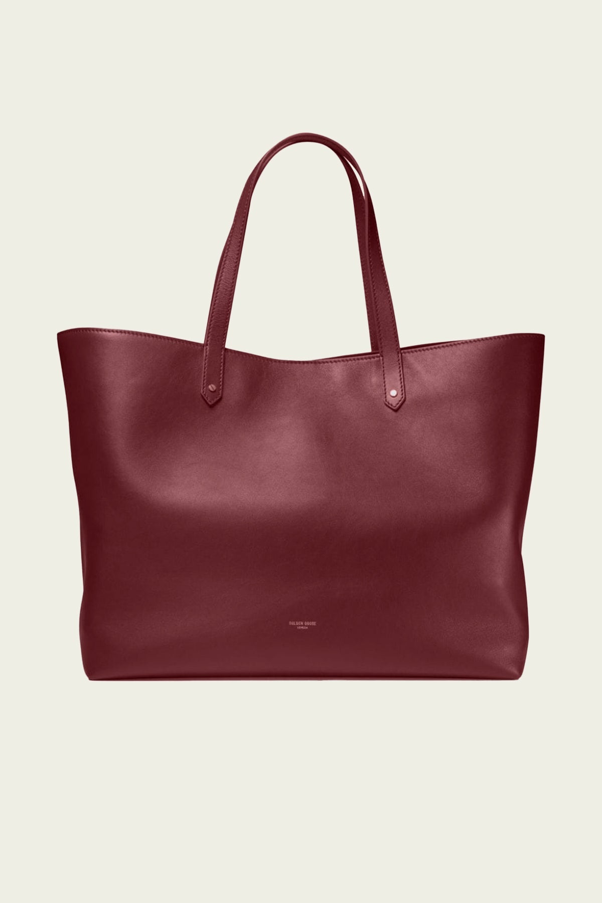 Golden Pasadena Calfskin Leather Bag in Burgundy - shop - olivia.com