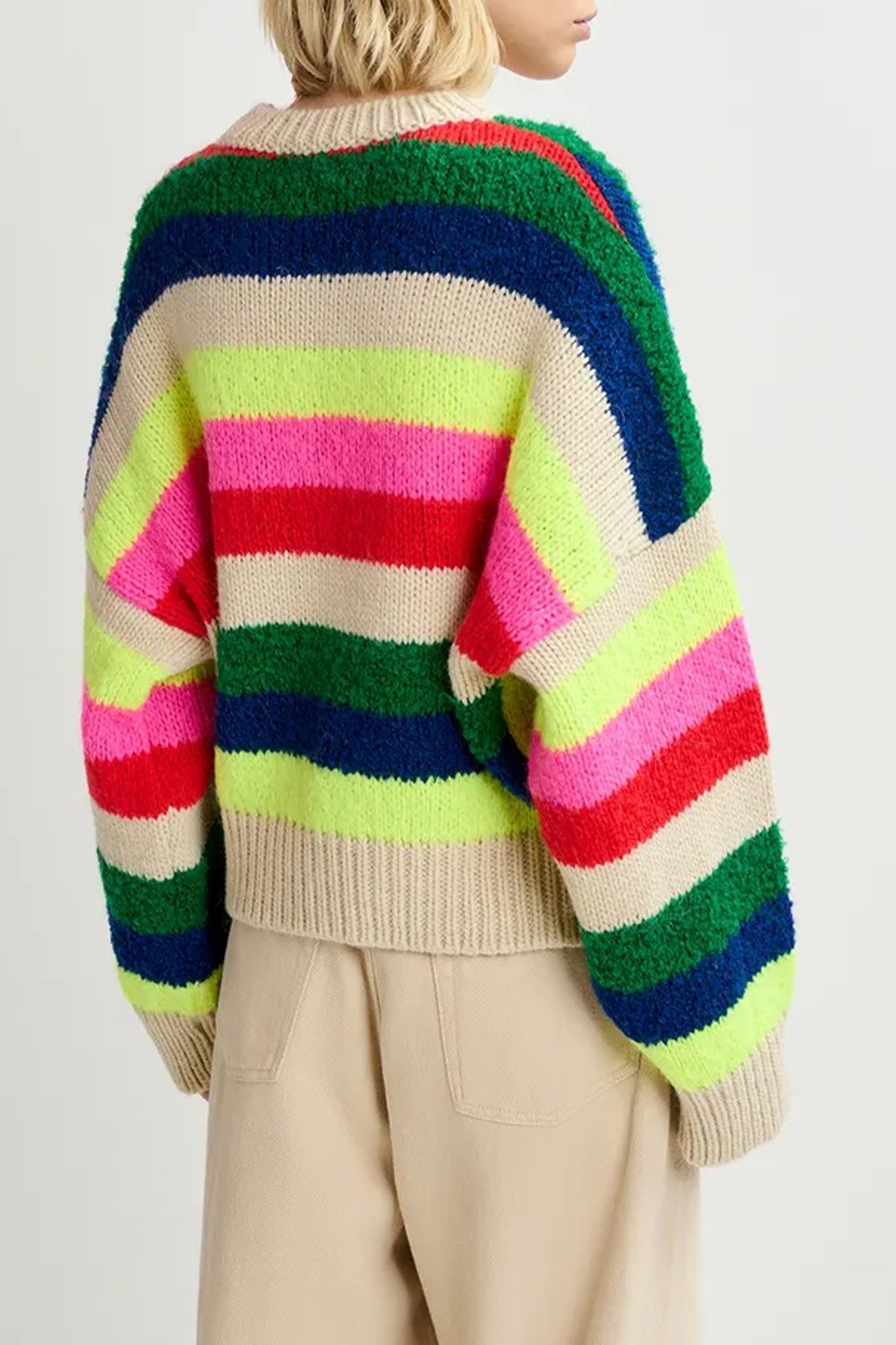 Gradation Geometric Knitted Sweater in Multicolor - shop - olivia.com